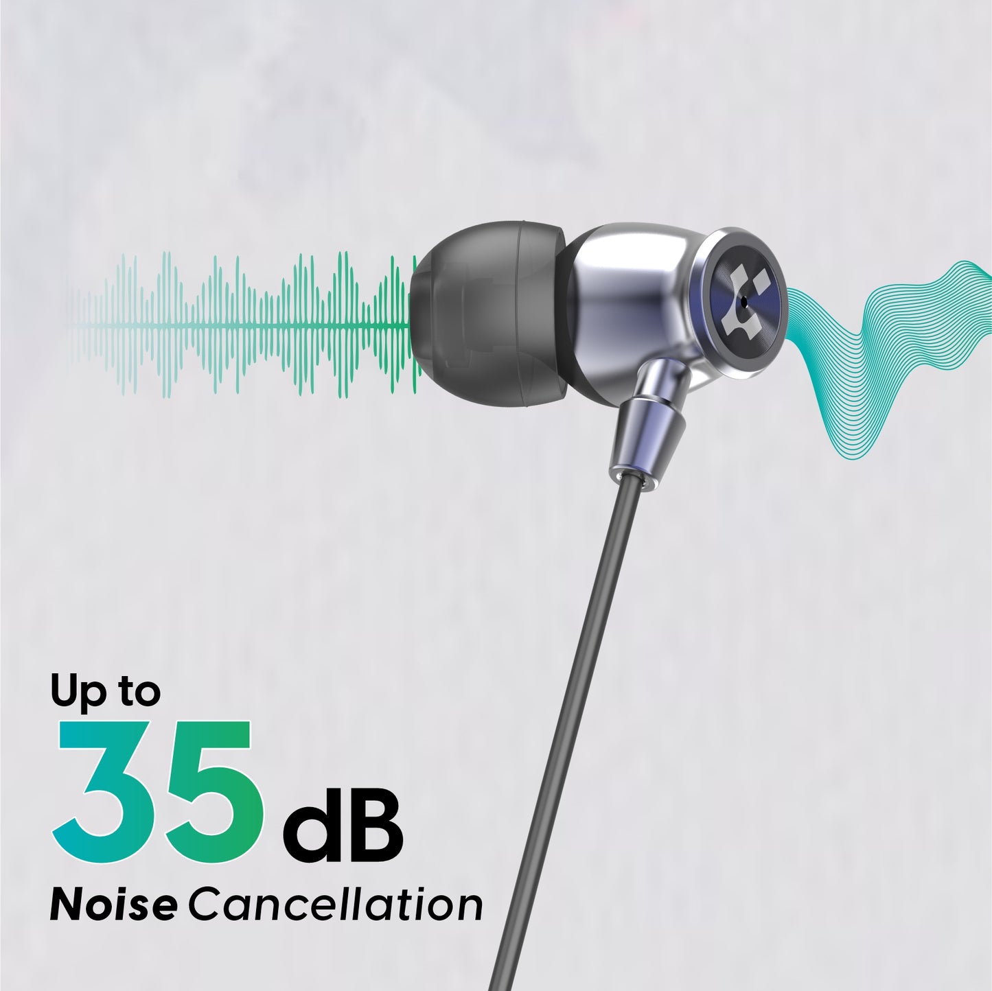 LYNE Rover 28 100 Hours Music Time Bluetooth Neckband with ANC and Gaming Mode