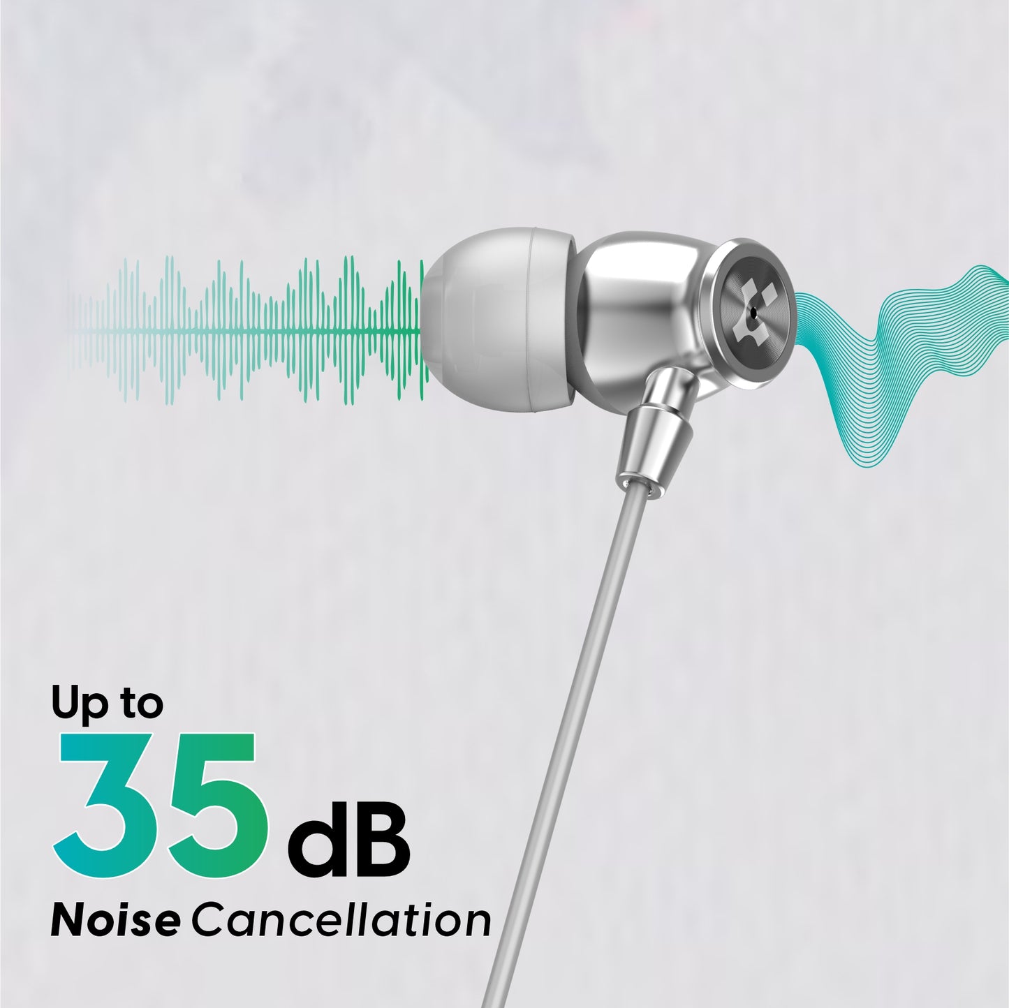 LYNE Rover 28 100 Hours Music Time Bluetooth Neckband with ANC and Gaming Mode