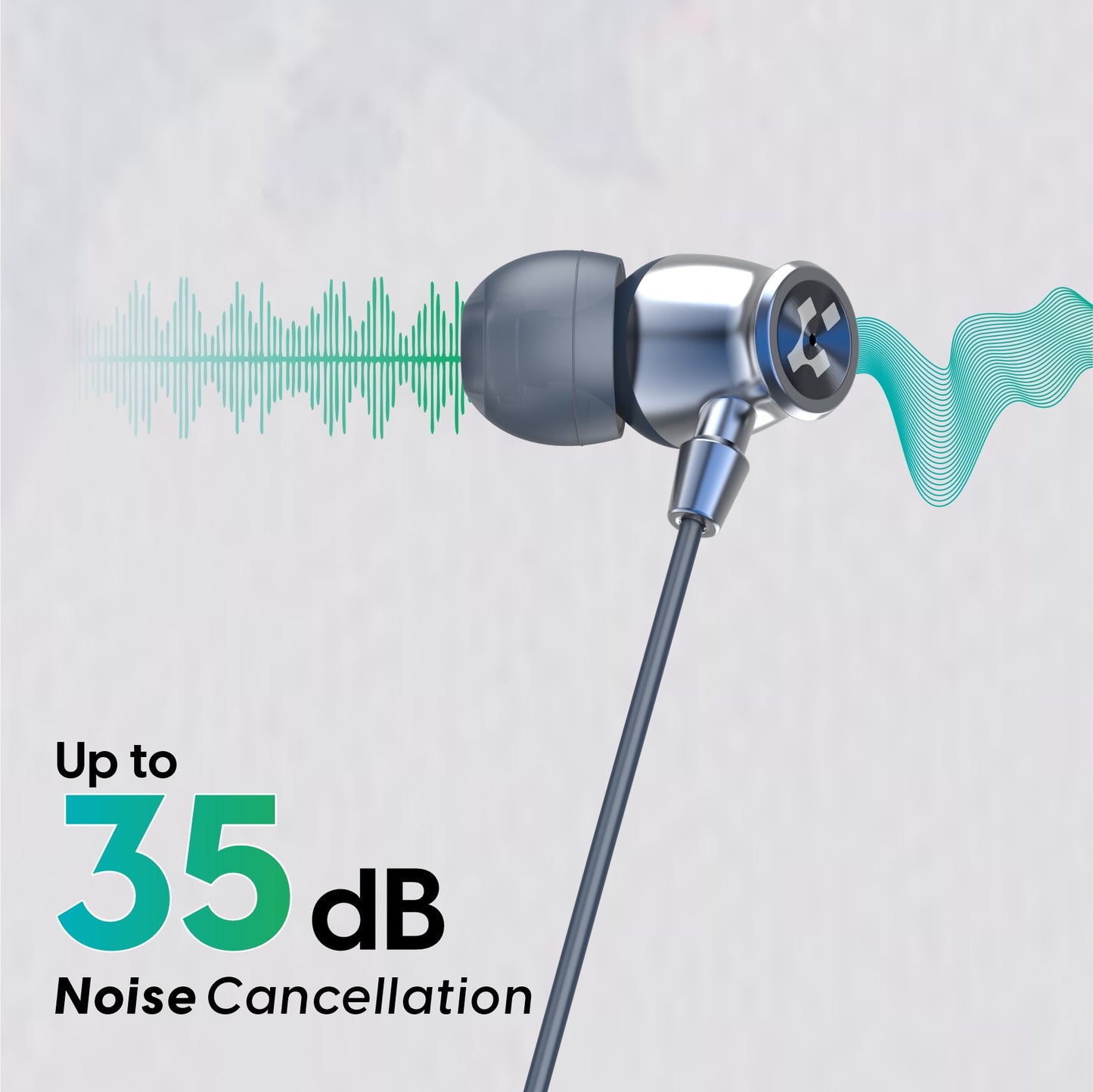 LYNE Rover 28 100 Hours Music Time Bluetooth Neckband with ANC and Gaming Mode