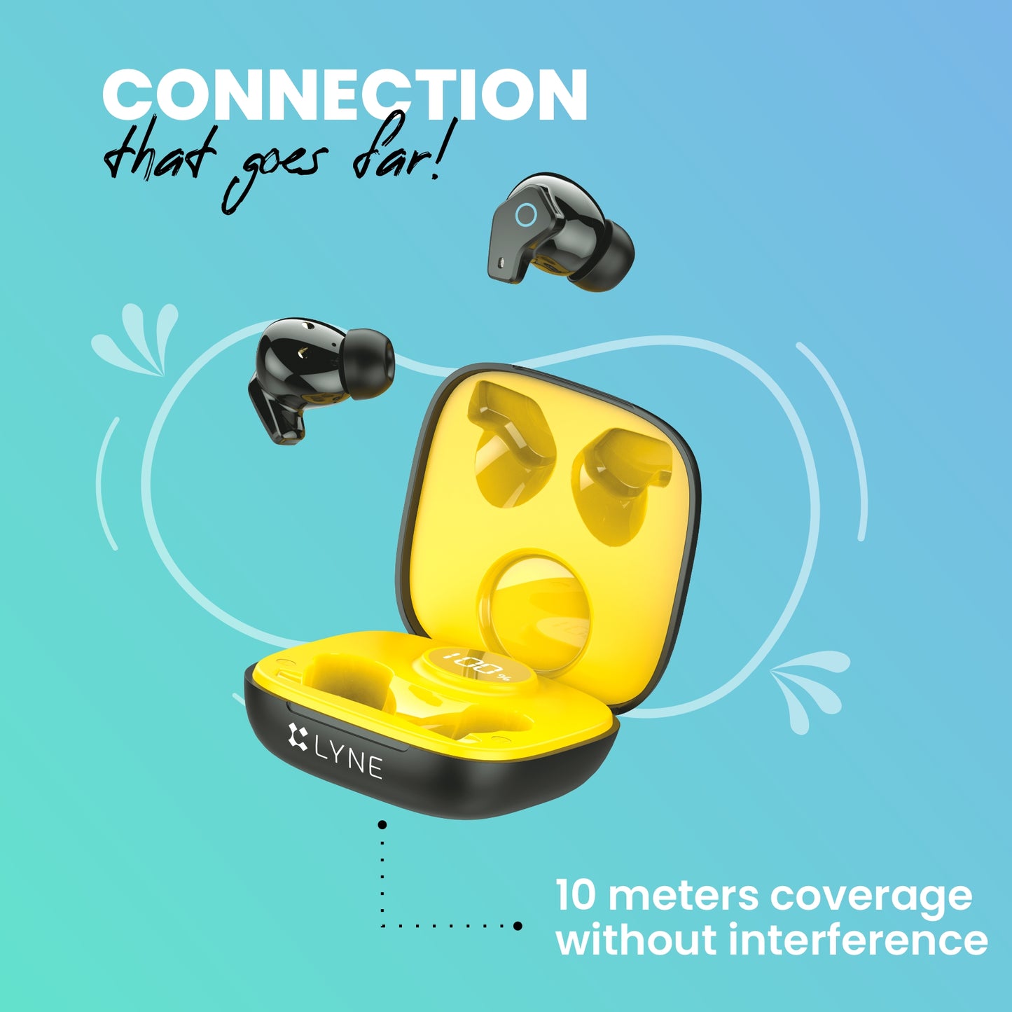 LYNE CoolPods 11 40 Hours Music Time True Wireless Earbuds with IPX4 Water Resistance