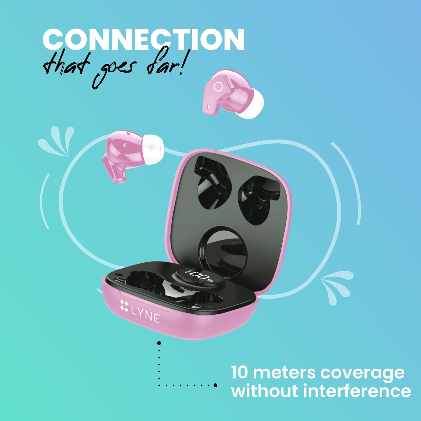LYNE CoolPods 11 40 Hours Music Time True Wireless Earbuds with IPX4 Water Resistance
