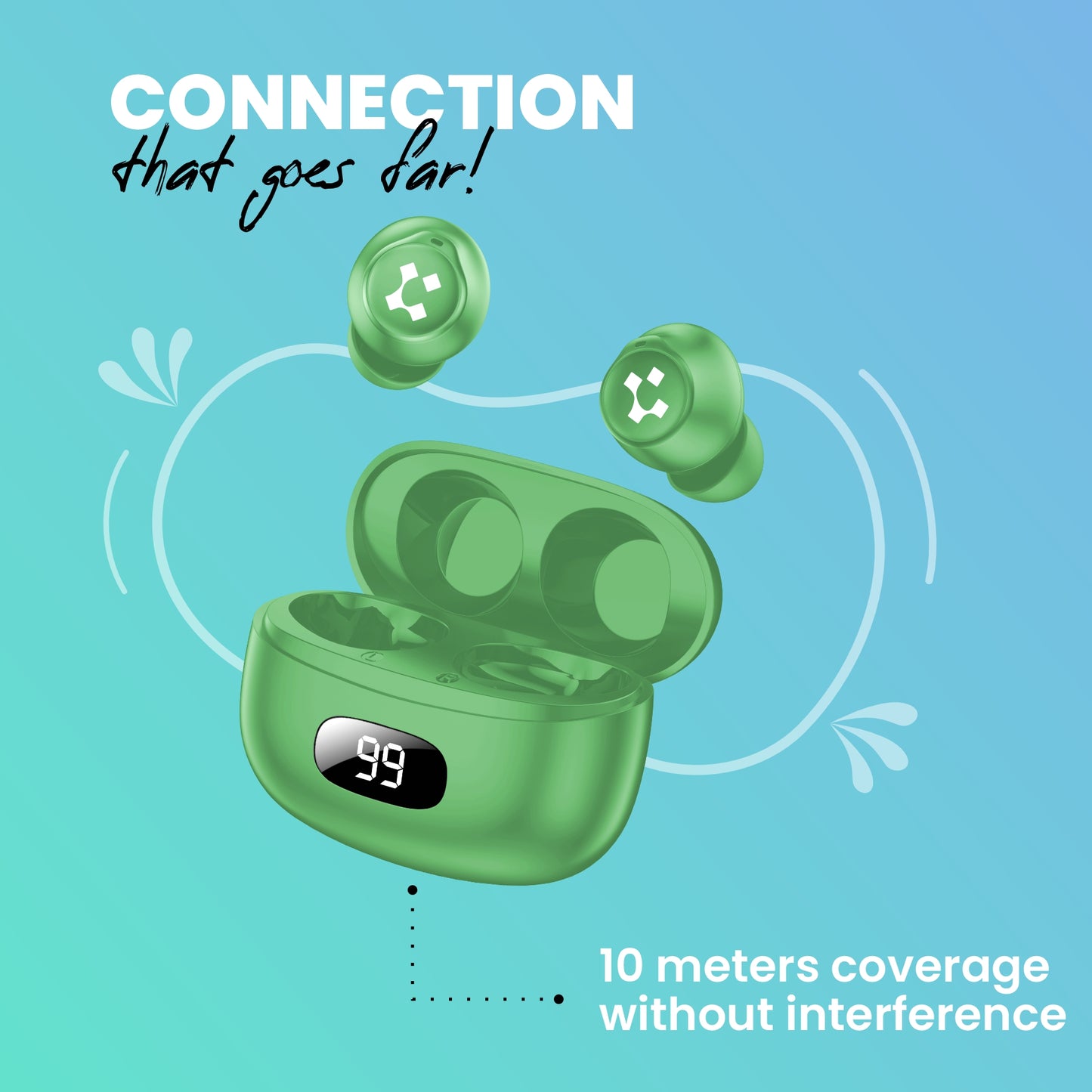 LYNE CoolPods 12 40 Hours Music Time True Wireless Earbuds with IPX4 Water Resistance
