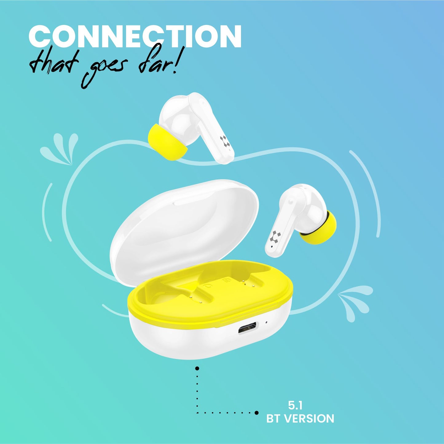 LYNE CoolPods 16 24 Hours Music Time True Wireless Earbuds with Touch Control and Quick Auto Pairing Feature