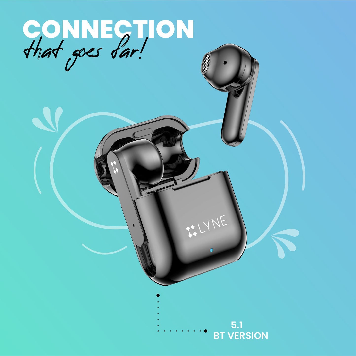 LYNE CoolPods 17 24 Hours Music Time True Wireless Earbuds with Quick Auto Pairing Feature