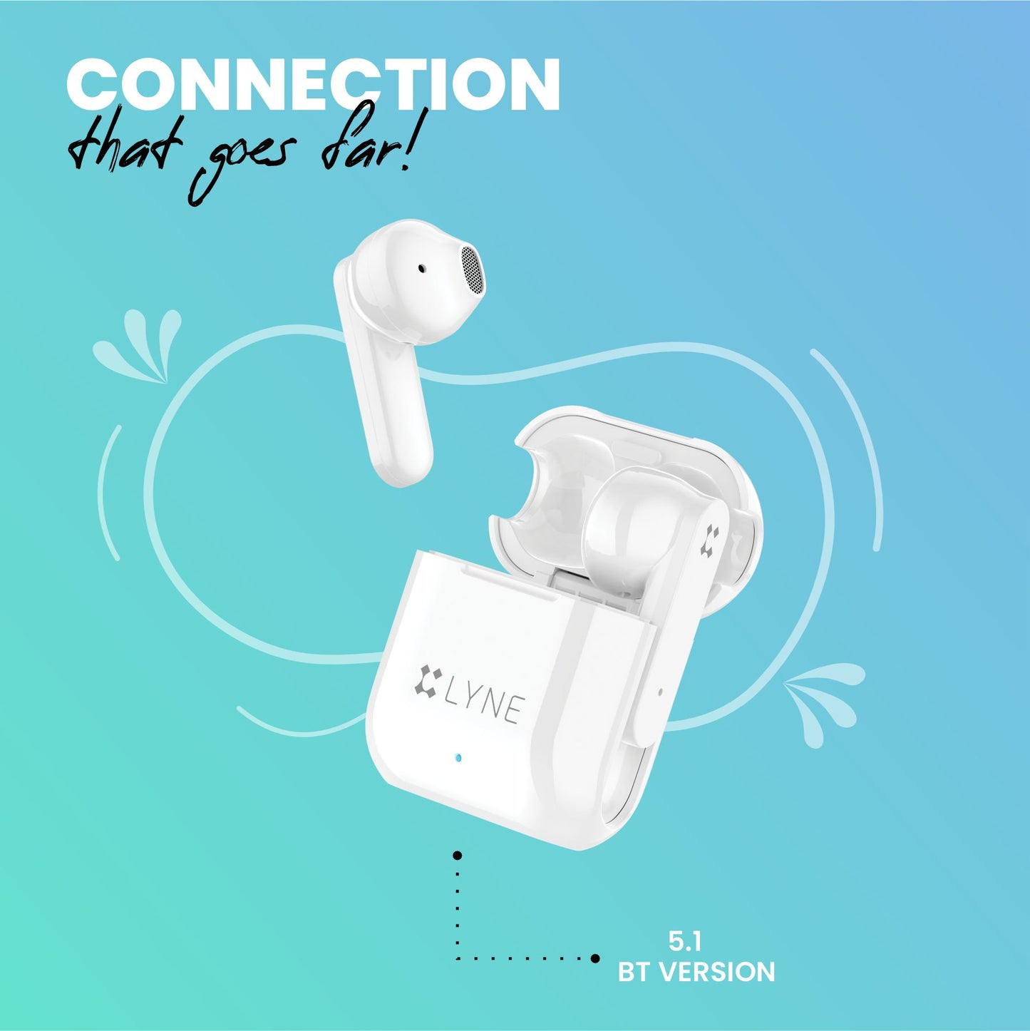 LYNE CoolPods 17 24 Hours Music Time True Wireless Earbuds with Quick Auto Pairing Feature