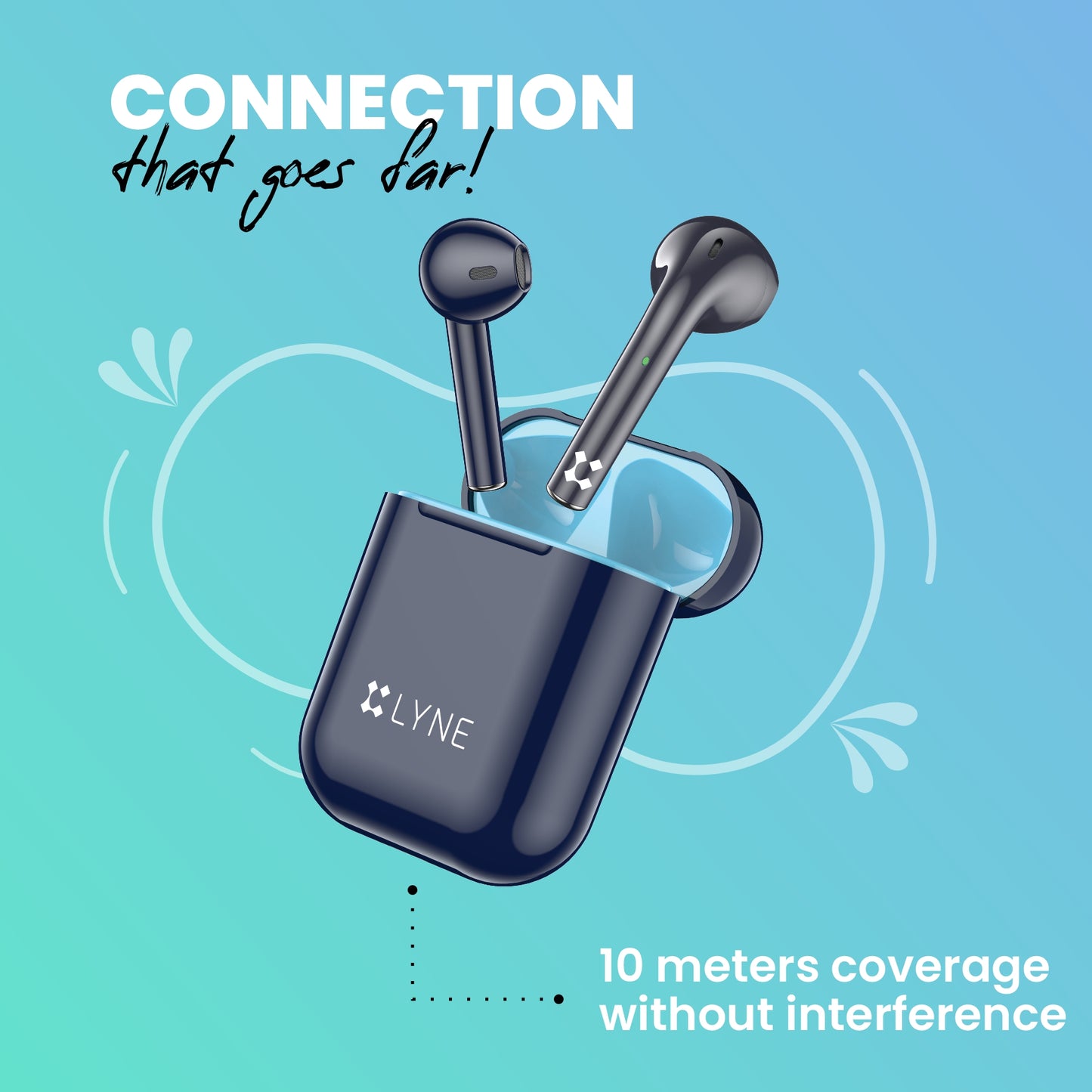 LYNE CoolPods 18 18 Hours Music Time True Wireless Earbuds with Quick Auto Pairing Feature