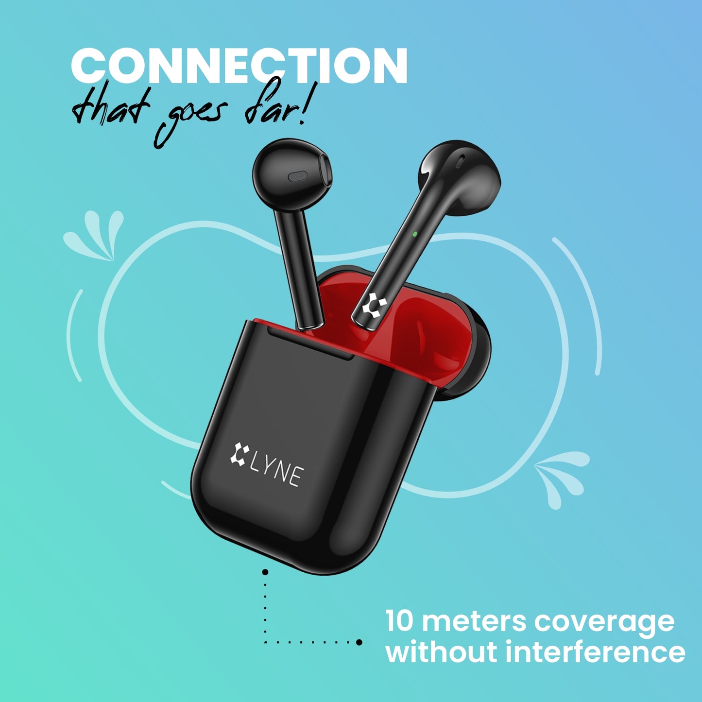 LYNE CoolPods 18 18 Hours Music Time True Wireless Earbuds with Quick Auto Pairing Feature