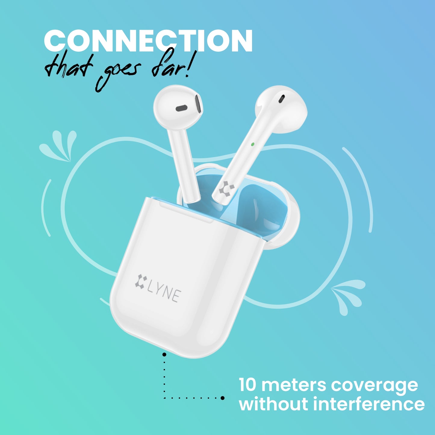 LYNE CoolPods 18 18 Hours Music Time True Wireless Earbuds with Quick Auto Pairing Feature