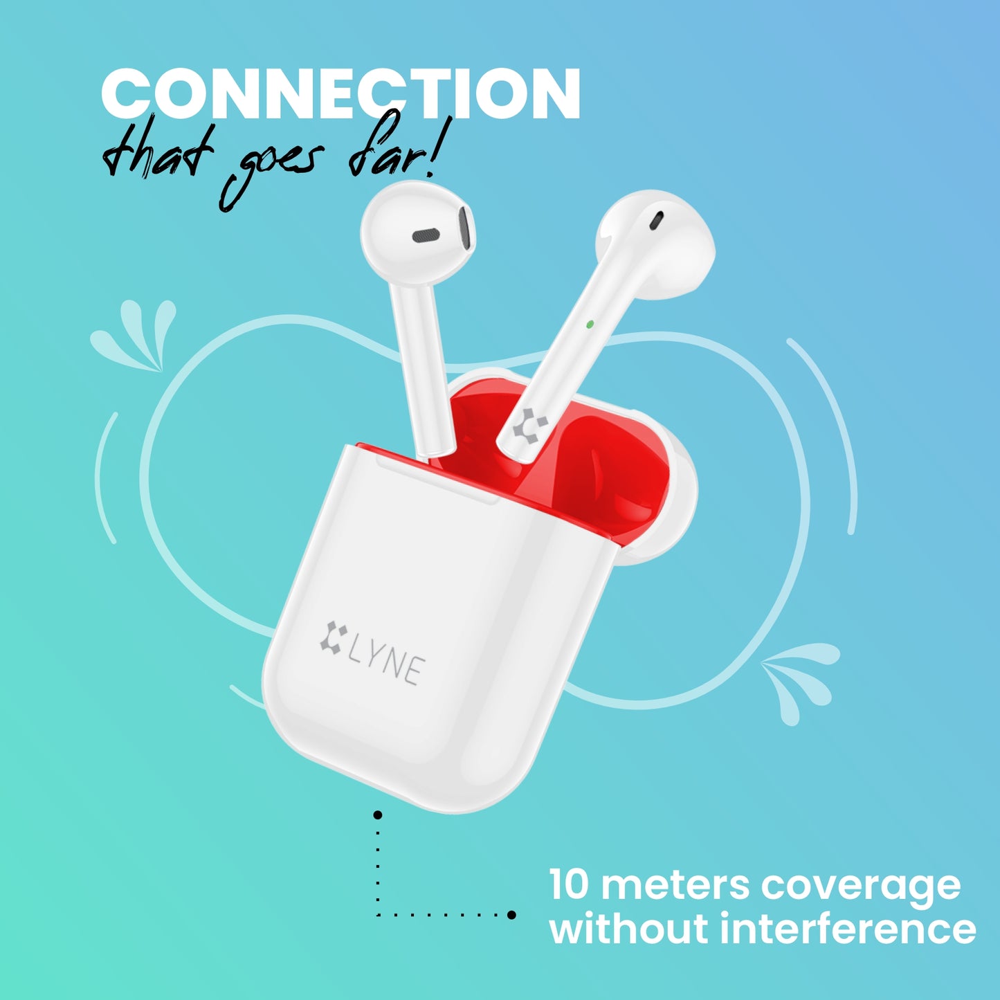 LYNE CoolPods 18 18 Hours Music Time True Wireless Earbuds with Quick Auto Pairing Feature