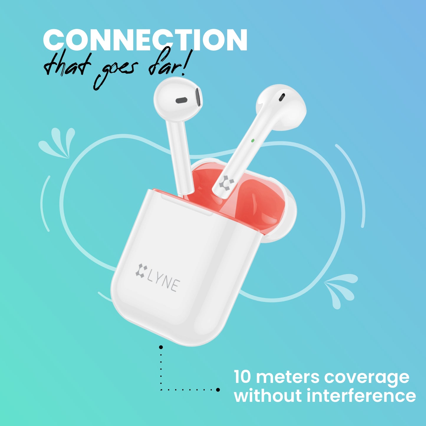 LYNE CoolPods 18 18 Hours Music Time True Wireless Earbuds with Quick Auto Pairing Feature