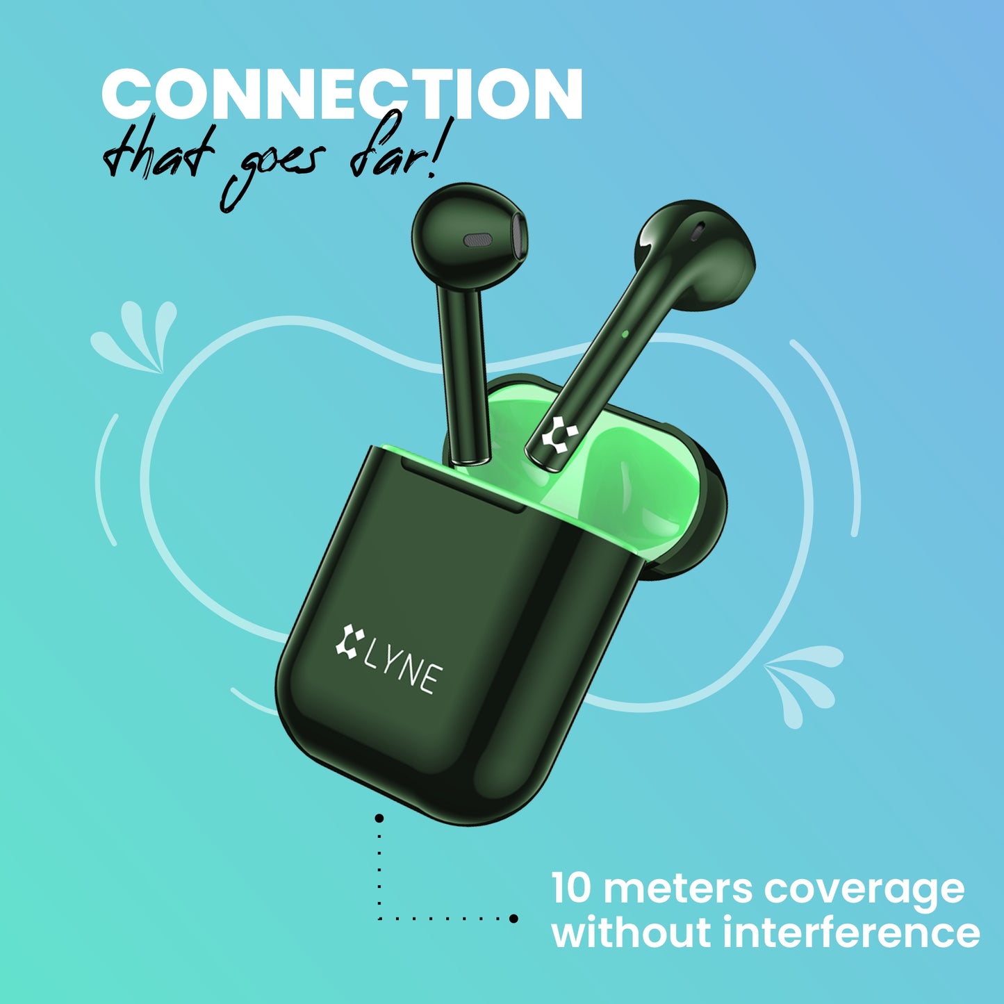 LYNE CoolPods 18 18 Hours Music Time True Wireless Earbuds with Quick Auto Pairing Feature