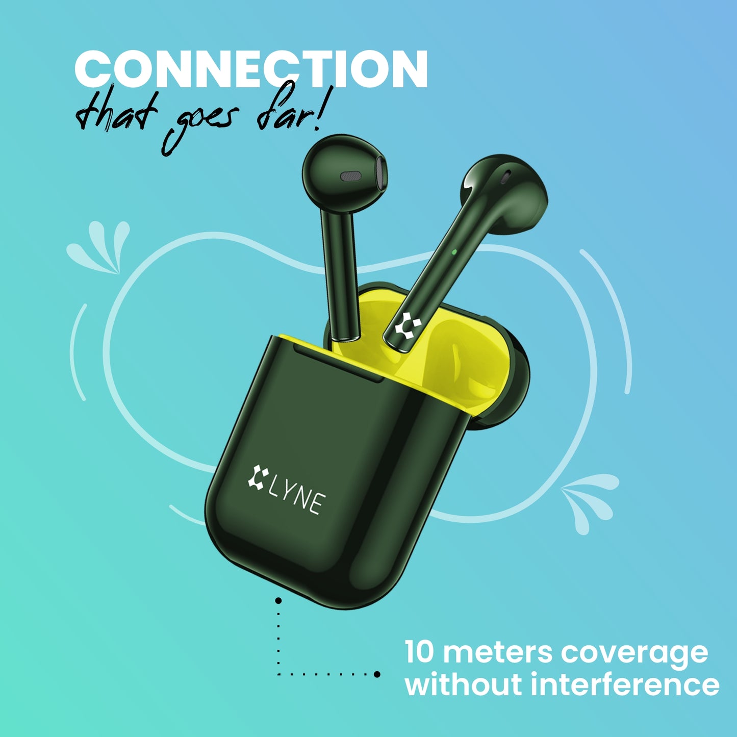 LYNE CoolPods 18 18 Hours Music Time True Wireless Earbuds with Quick Auto Pairing Feature