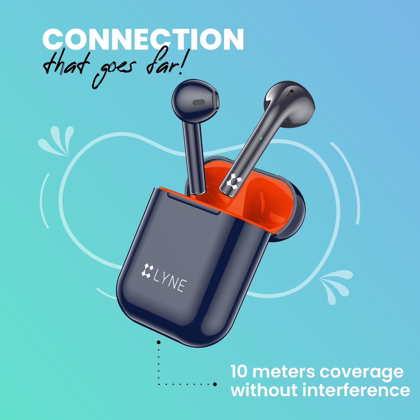 LYNE CoolPods 18 18 Hours Music Time True Wireless Earbuds with Quick Auto Pairing Feature