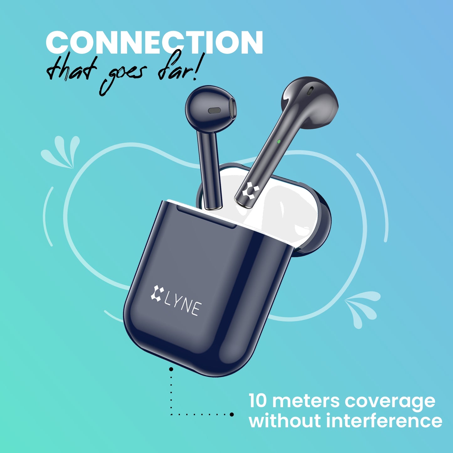 LYNE CoolPods 18 18 Hours Music Time True Wireless Earbuds with Quick Auto Pairing Feature