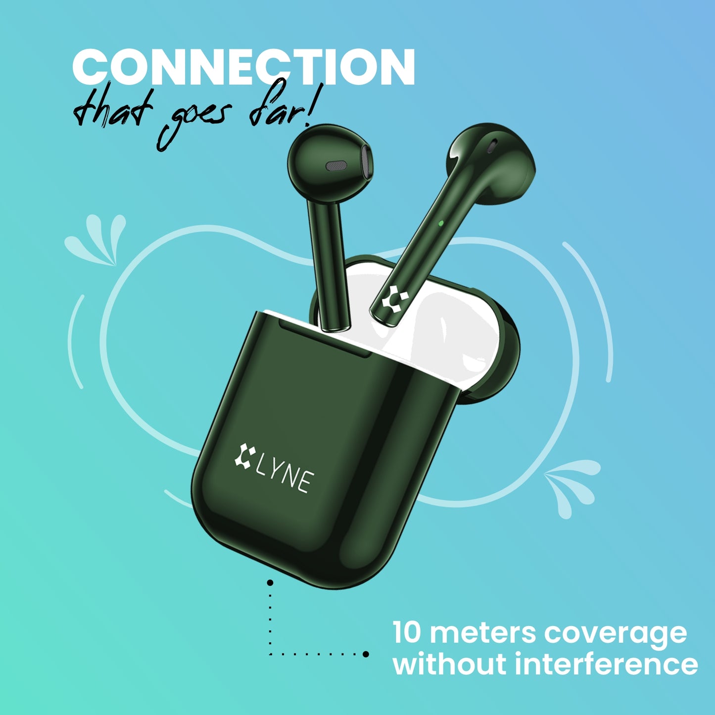 LYNE CoolPods 18 18 Hours Music Time True Wireless Earbuds with Quick Auto Pairing Feature