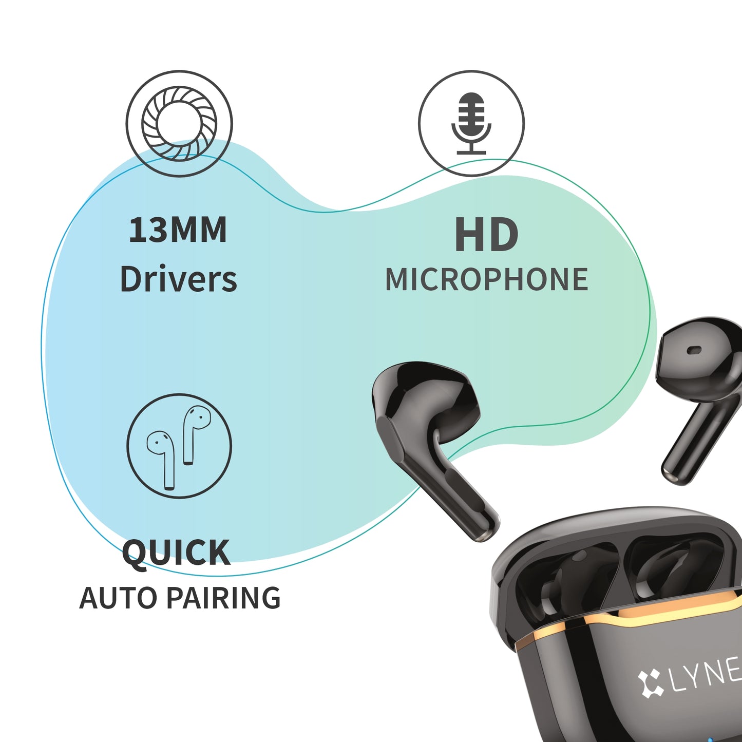 LYNE CoolPods 7 24 Hours Music Time True Wireless Earbuds