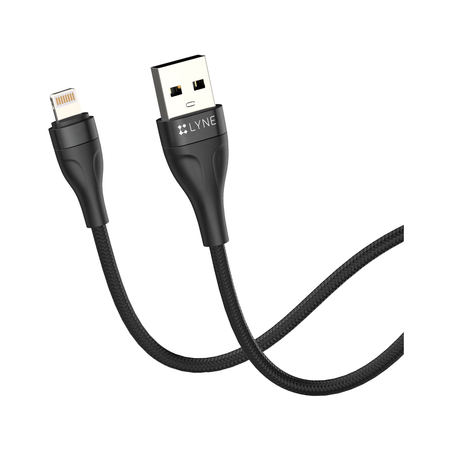 LYNE Flexy 5 6A Output,1 m, Lightning High Quality Braided Data Cable with 50k+ Bend Test