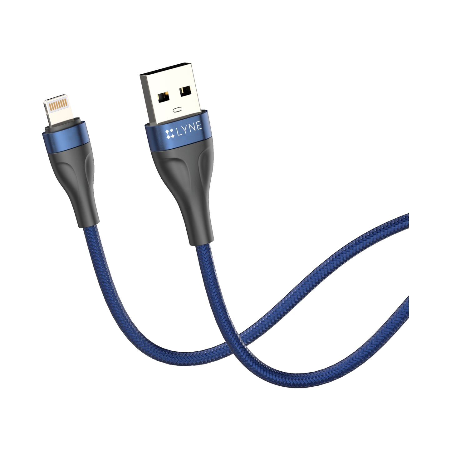 LYNE Flexy 5 6A Output,1 m, Lightning High Quality Braided Data Cable with 50k+ Bend Test
