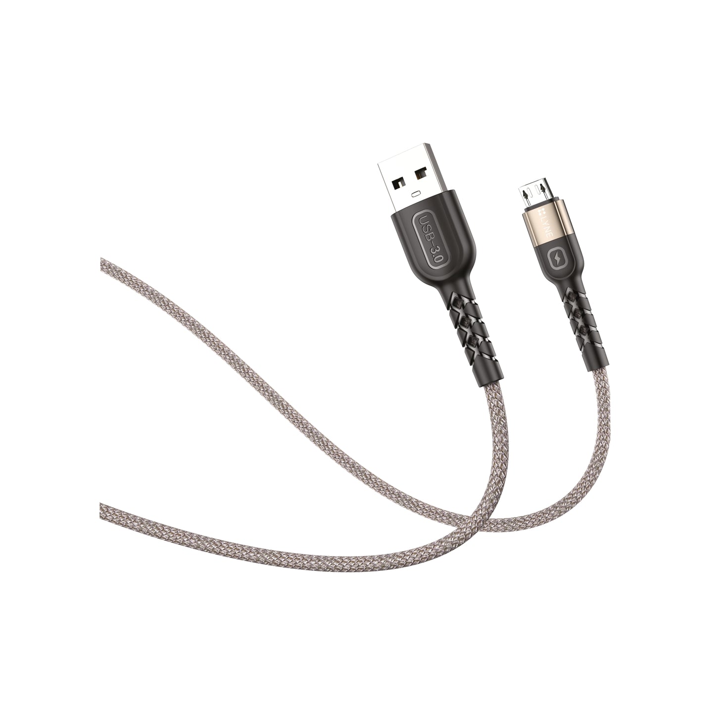 LYNE Flexy 6  4A Output, 1 m, Micro USB High Quality Braided Data Cable with 50k+ Bend Test