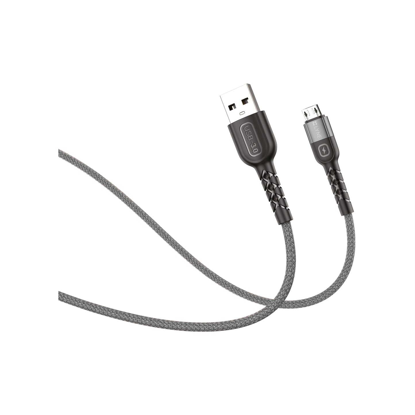 LYNE Flexy 6  4A Output, 1 m, Micro USB High Quality Braided Data Cable with 50k+ Bend Test
