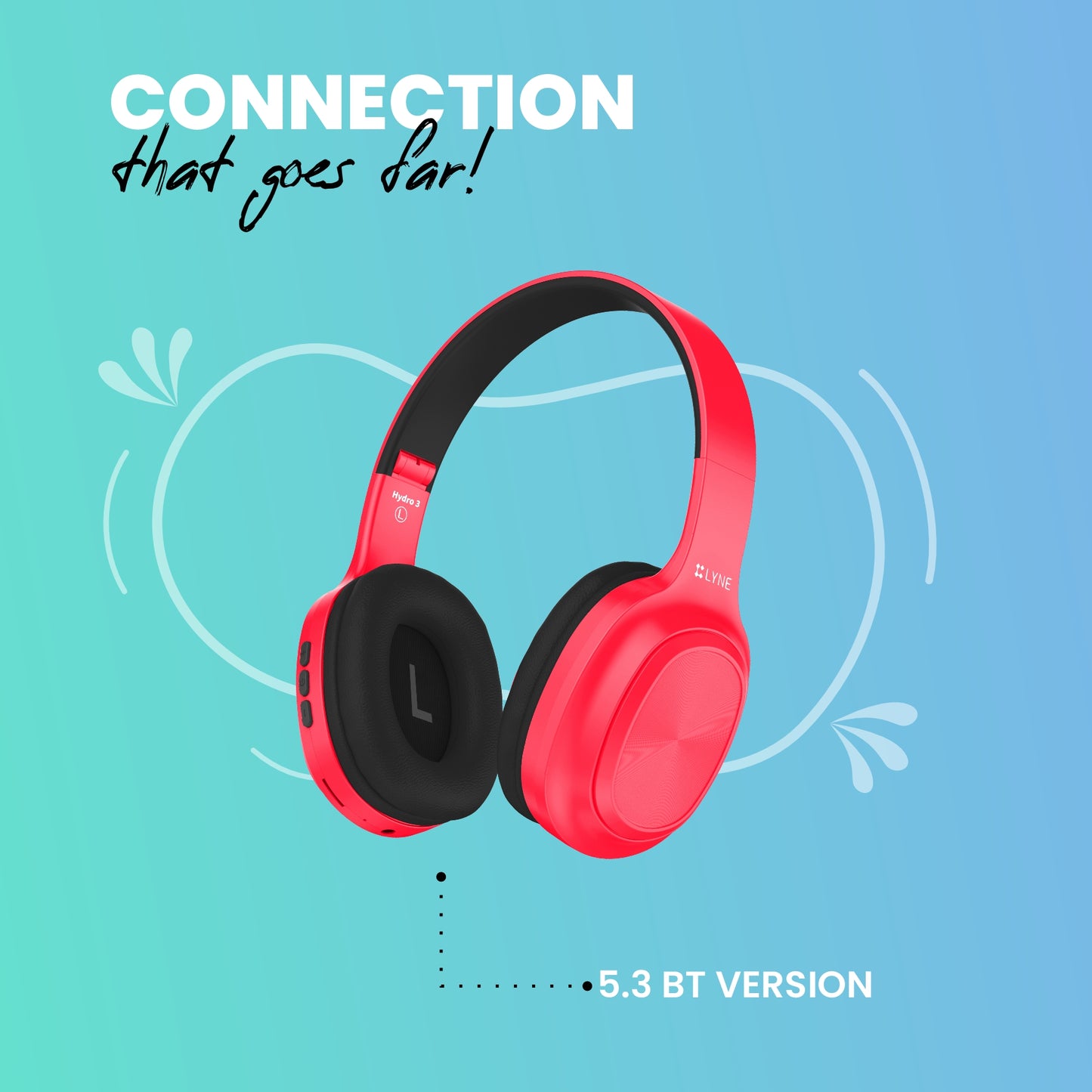 LYNE Hydro 3 20 Hours Music Time Bluetooth Headphone with Dual Pairing Feature