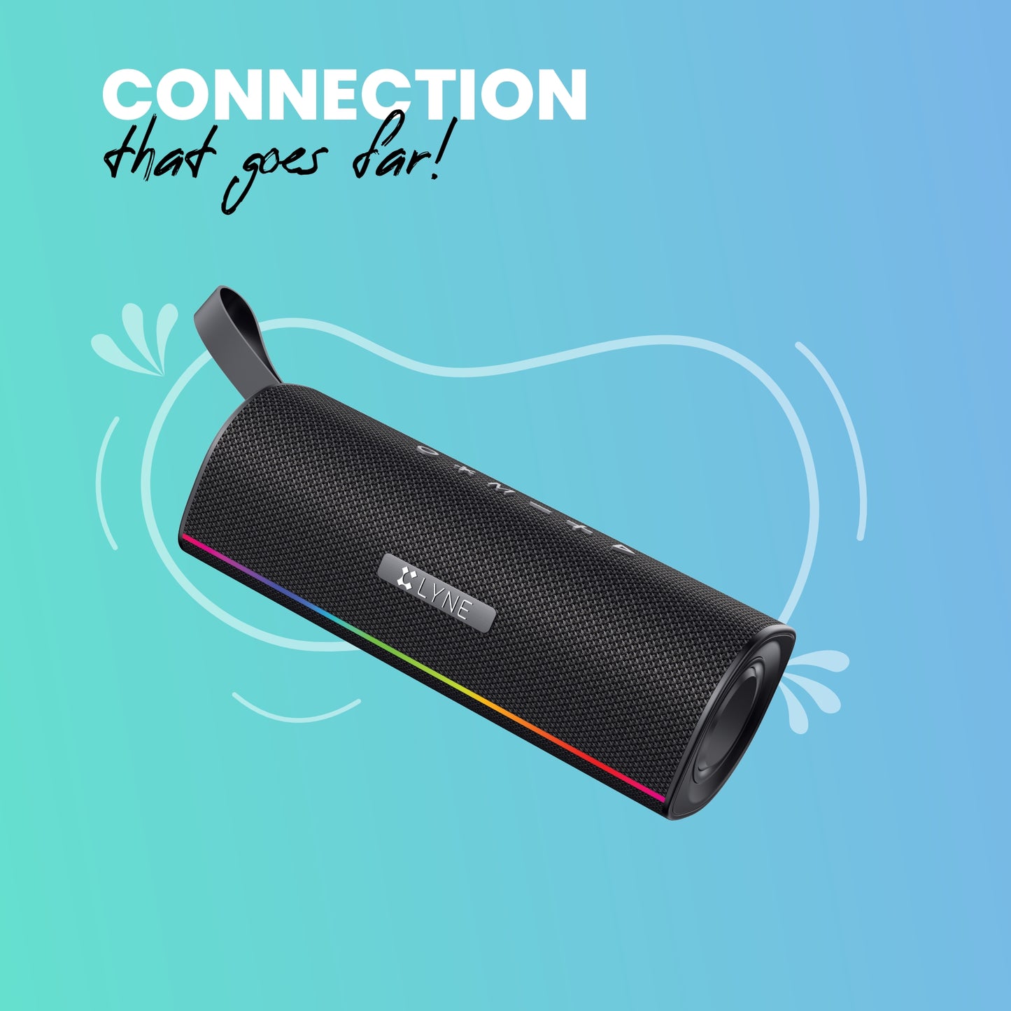 LYNE JukeBox 9 14W Bluetooth Speaker with 10 Hours Music Time, IPX5 Water Resistance & TWS Function