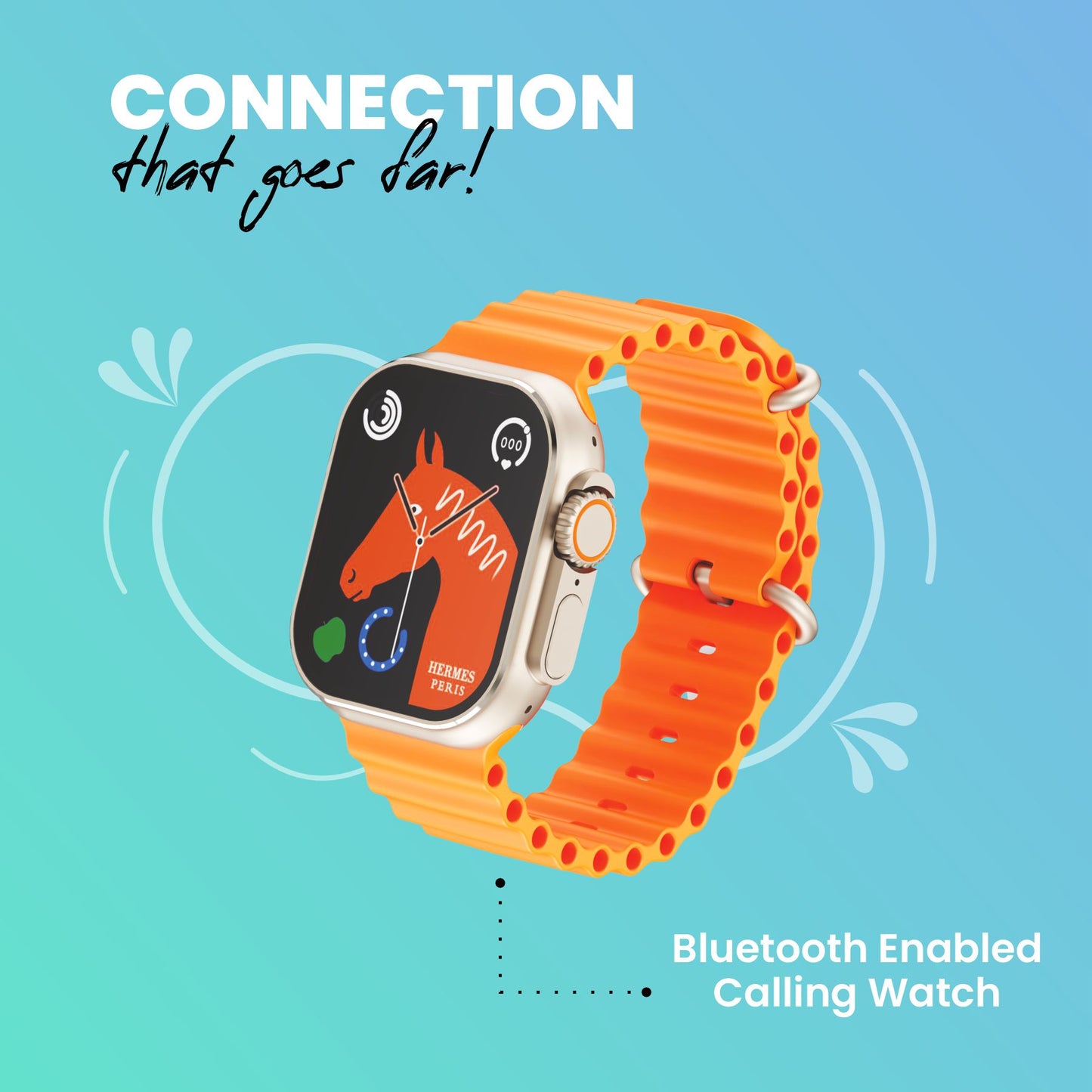 LYNE Lancer 2e Smart Watch 2.0 HD Screen, Bluetooth Calling, IP67 Water Resistance, Rotating Crown with Extra Silicone Belt
