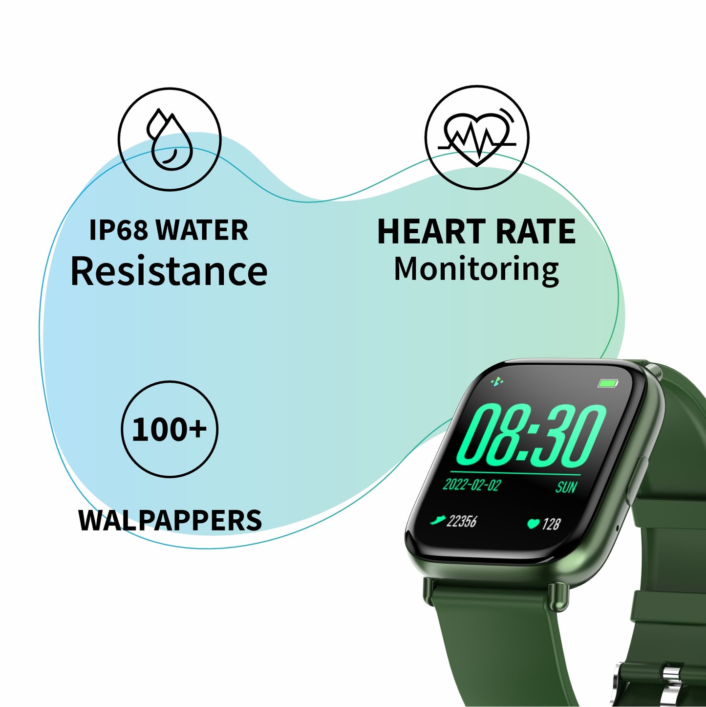 LYNE Lancer 5 Smart Watch 1.69" HD Screen, Bluetooth Calling & IP68 Water Resistance