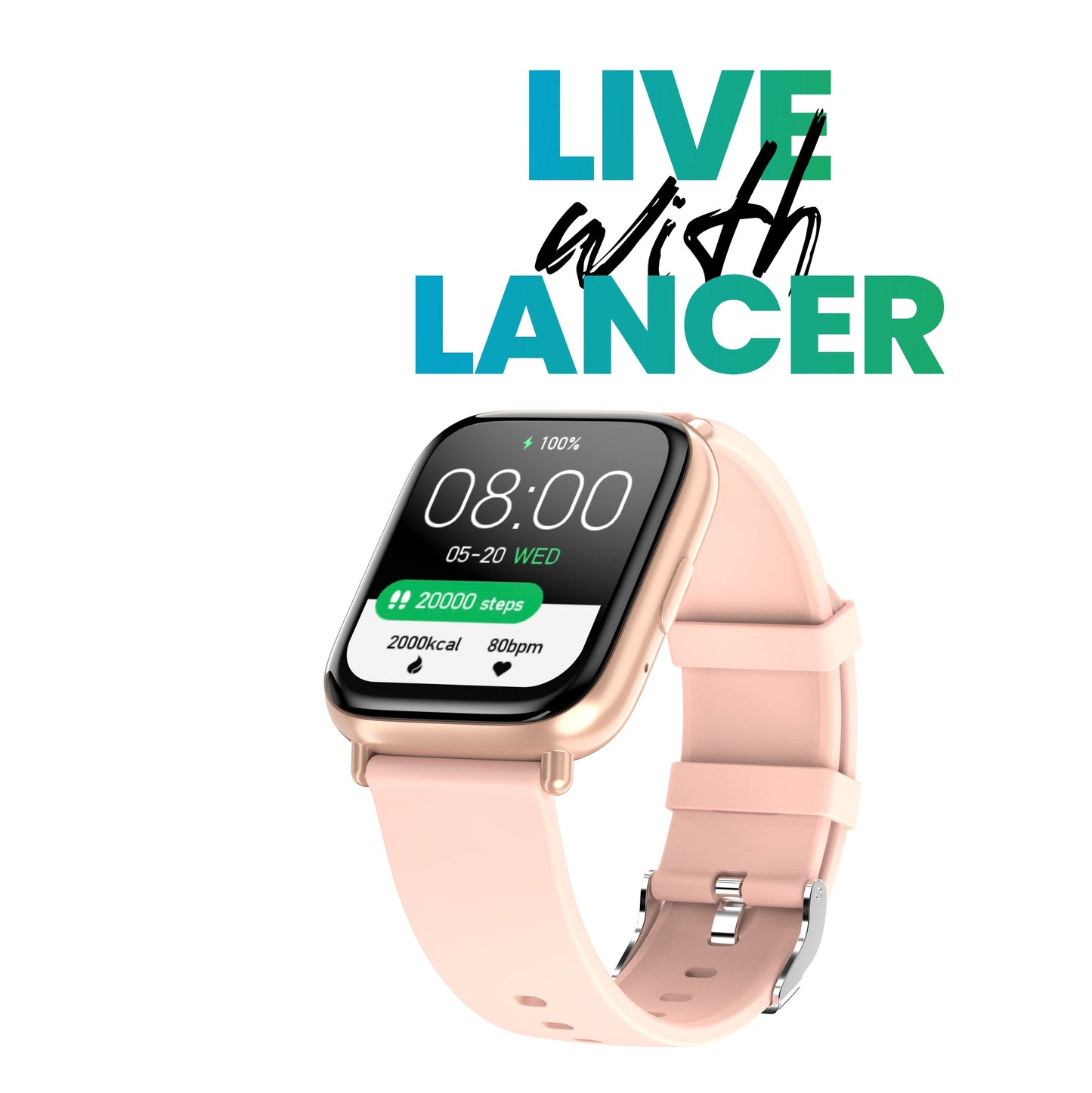 LYNE Lancer 5 Smart Watch 1.69" HD Screen, Bluetooth Calling & IP68 Water Resistance
