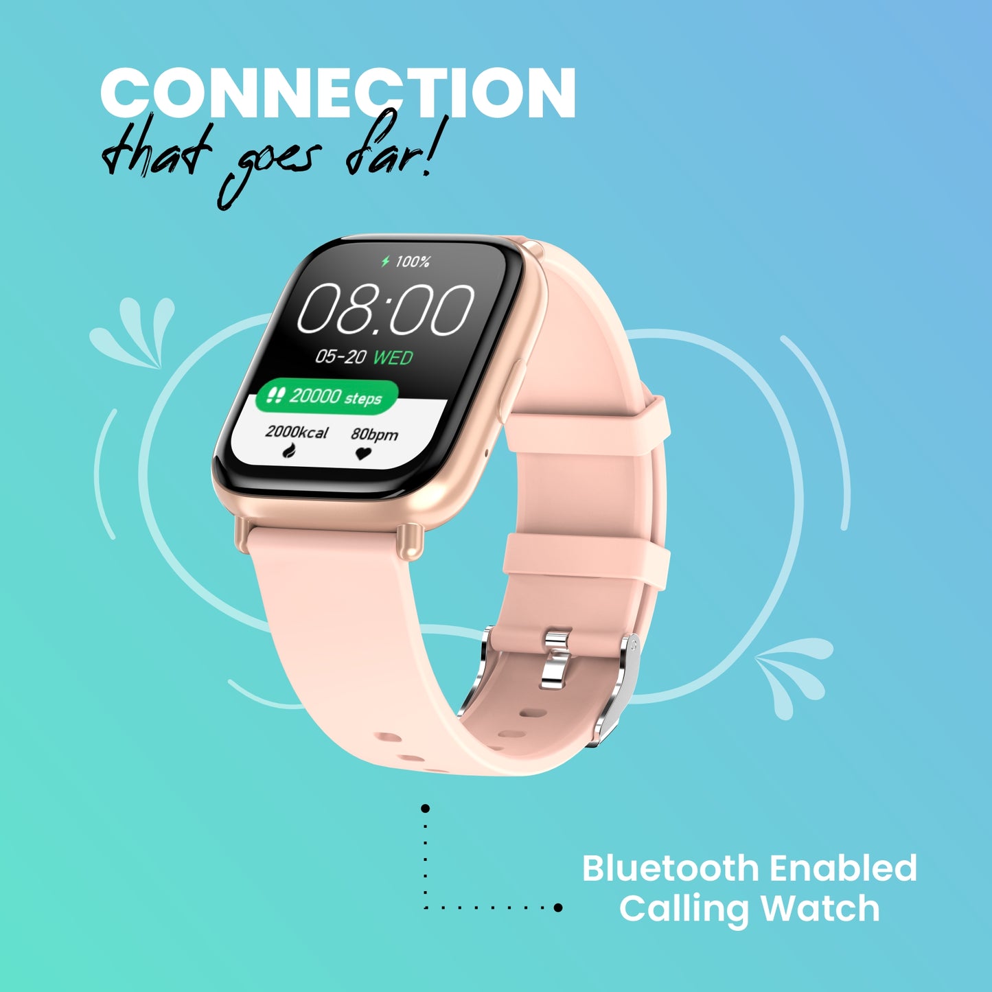 LYNE Lancer 5 Smart Watch 1.69" HD Screen, Bluetooth Calling & IP68 Water Resistance