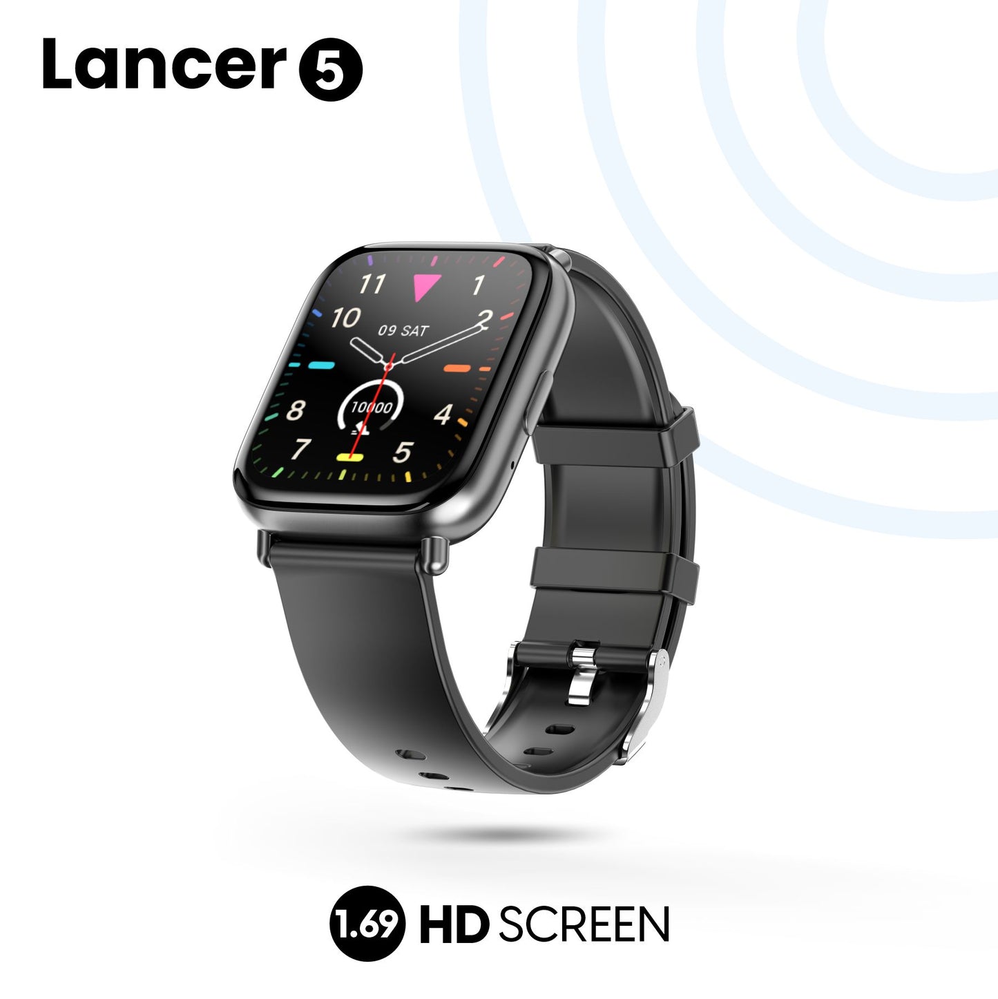 LYNE Lancer 5 Smart Watch 1.69" HD Screen, Bluetooth Calling & IP68 Water Resistance