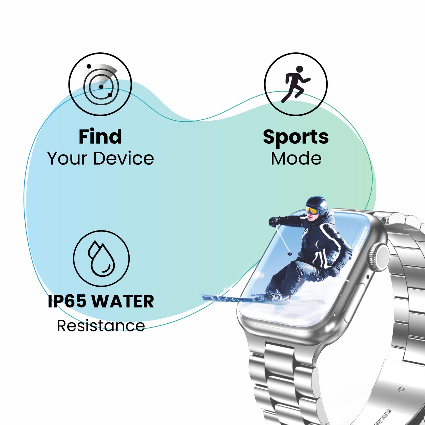 LYNE Lancer 16 Smart Watch 2.1" TFT Screen, Bluetooth Calling & IP65 Water Resistance
