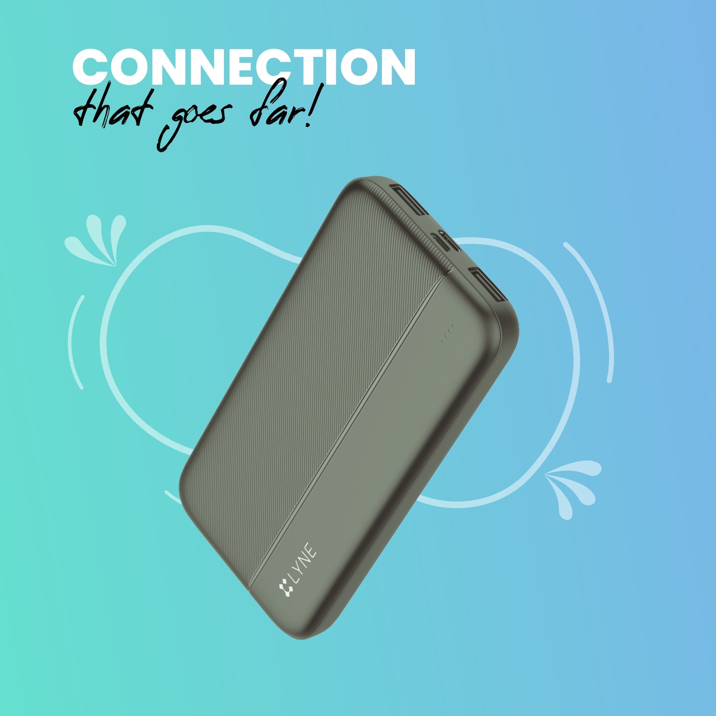 LYNE Powerbox 6 10K mAh Battery Capacity, Dual USB Port, 46 Hours of Extra Backup, LED Battery Indicator