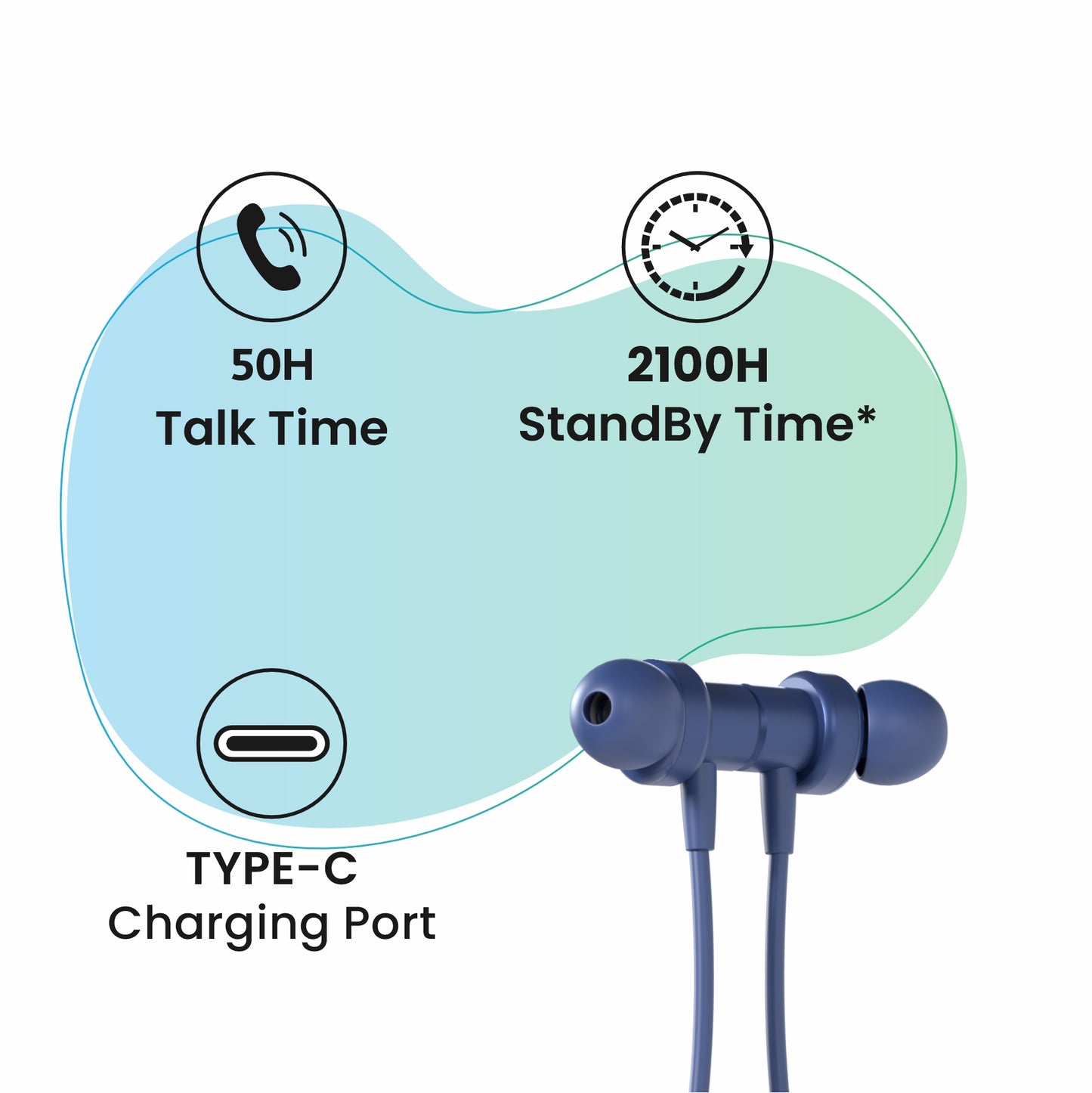 LYNE Rover 25 40 Hours Music Time Bluetooth Neckband with Touch Function