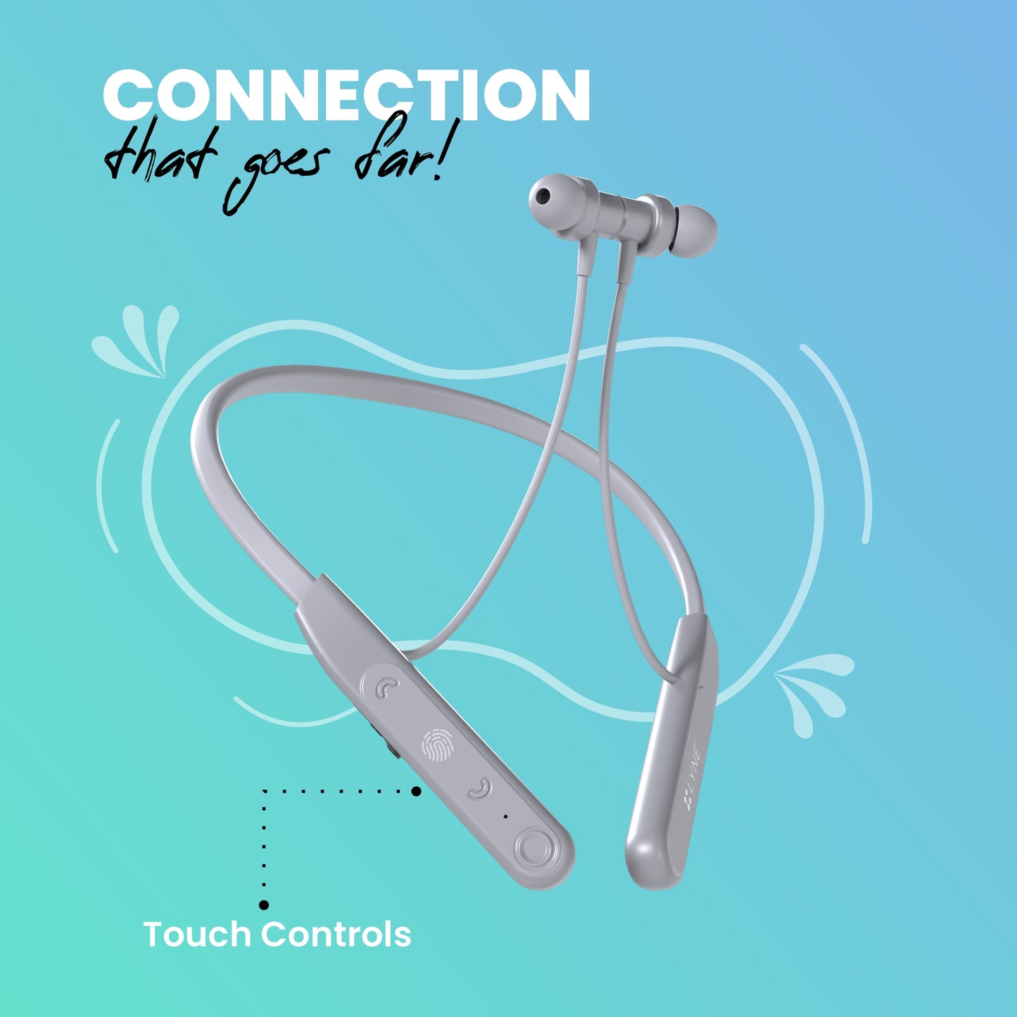 LYNE Rover 25 40 Hours Music Time Bluetooth Neckband with Touch Function