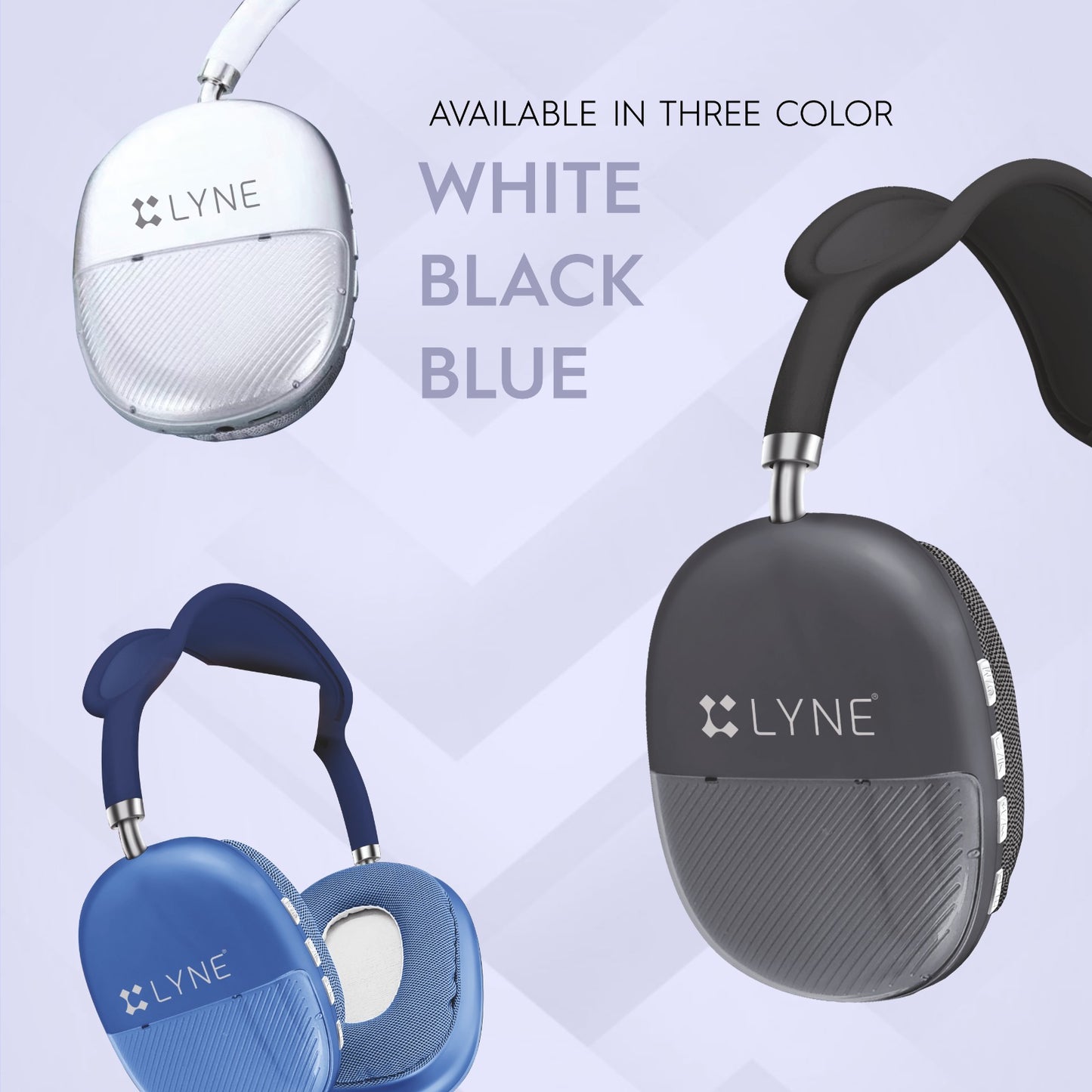 LYNE Hydro 6 100 Hours Music Time Bluetooth Headphone with 60MS Low Latency