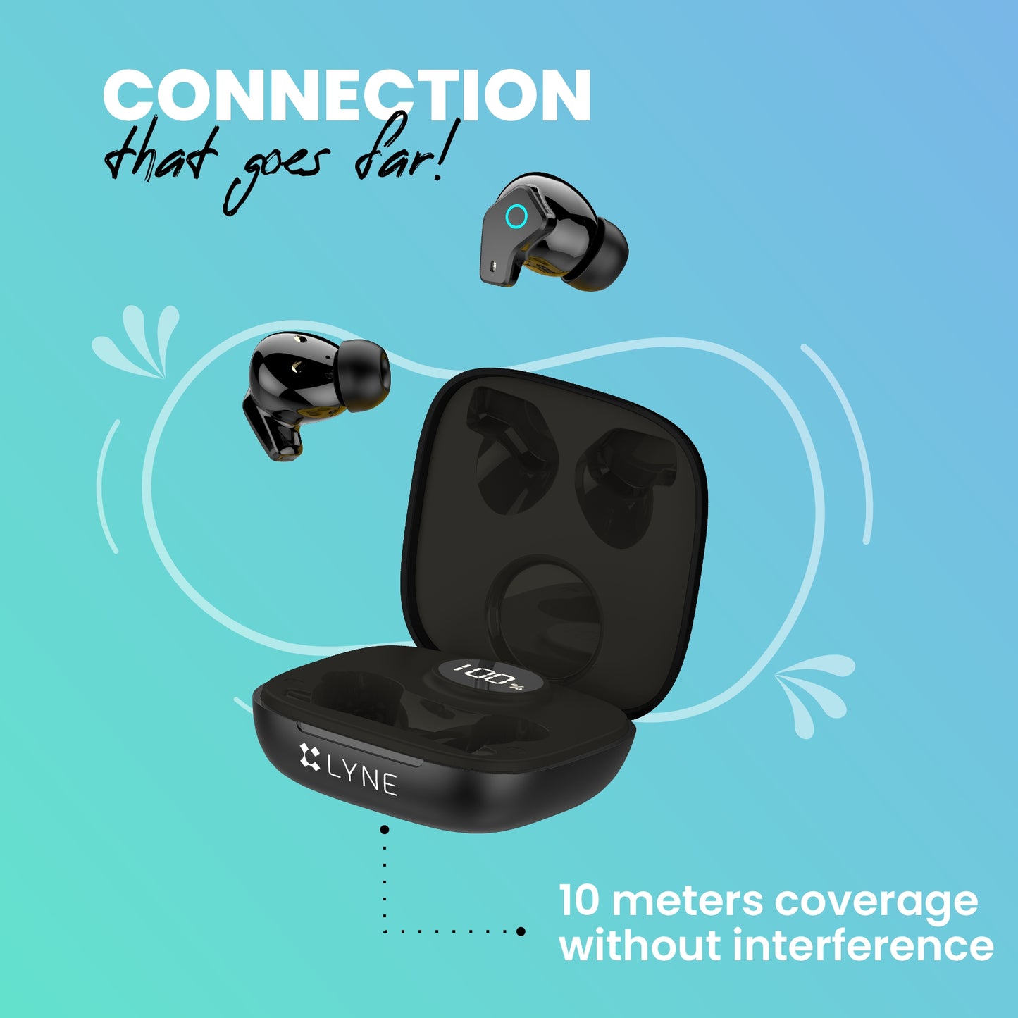 LYNE CoolPods 11 40 Hours Music Time True Wireless Earbuds with IPX4 Water Resistance