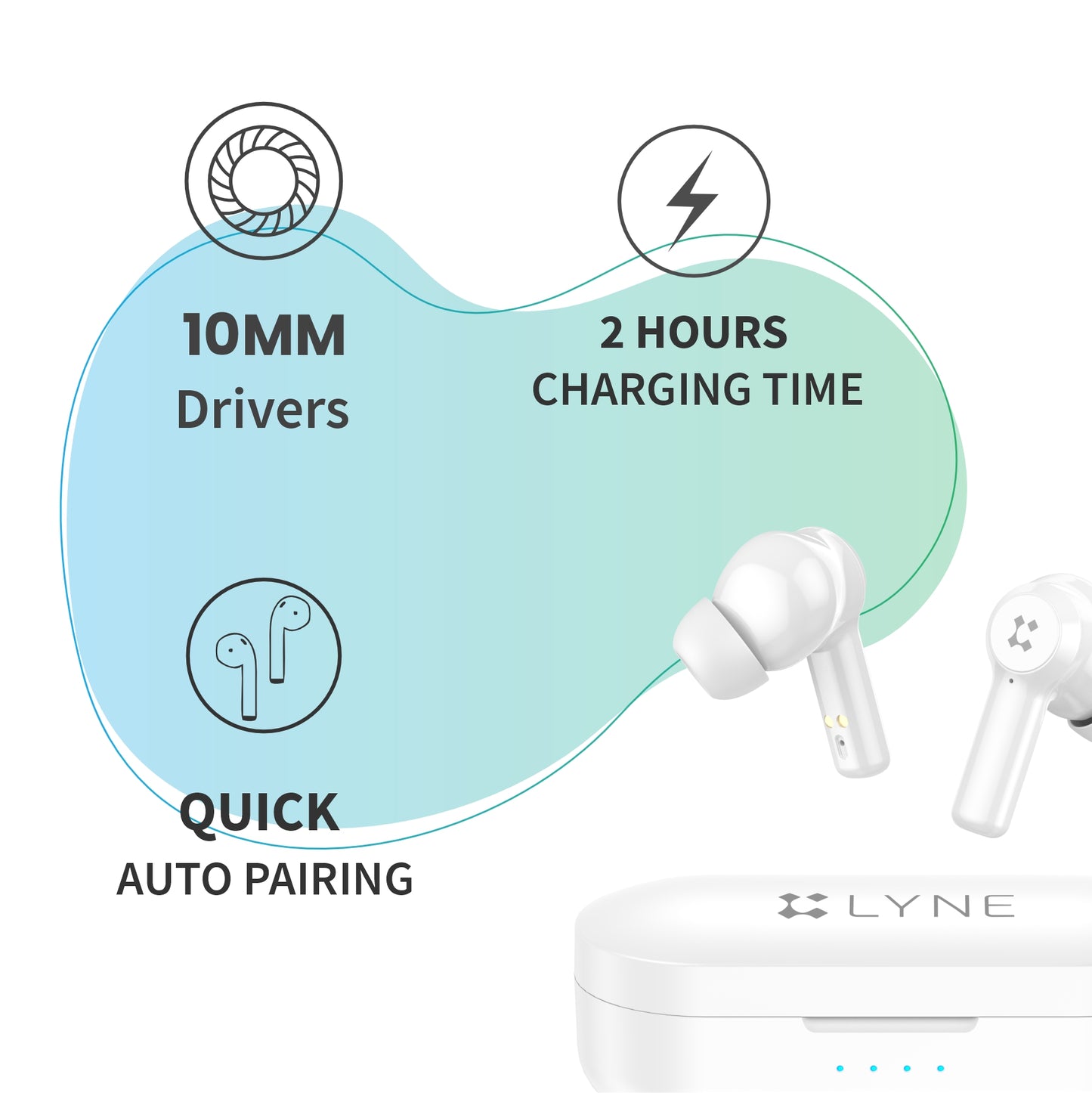LYNE CoolPods 1 24 Hours Music Time True Wireless Earbuds