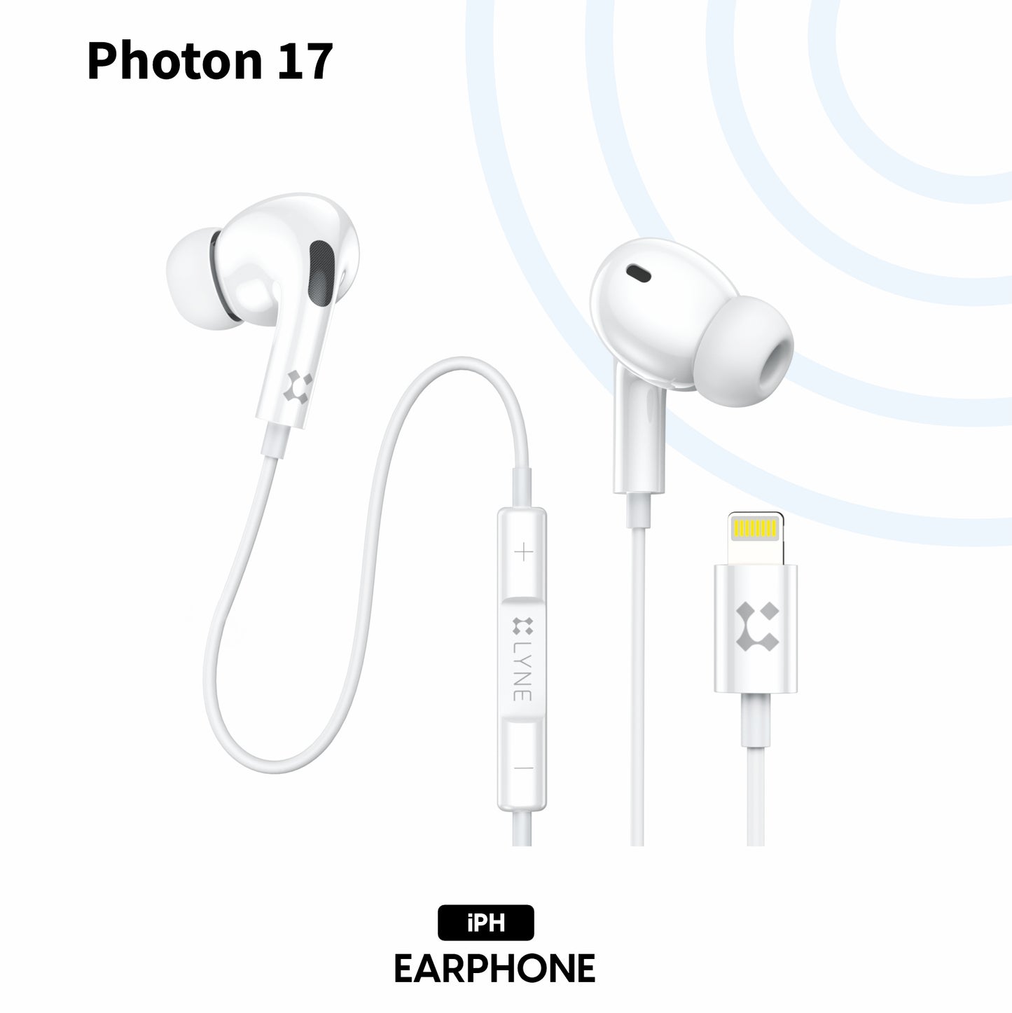 LYNE Photon 17 Wired Earphone with Lightning Connector & Dynamic Bass Unit