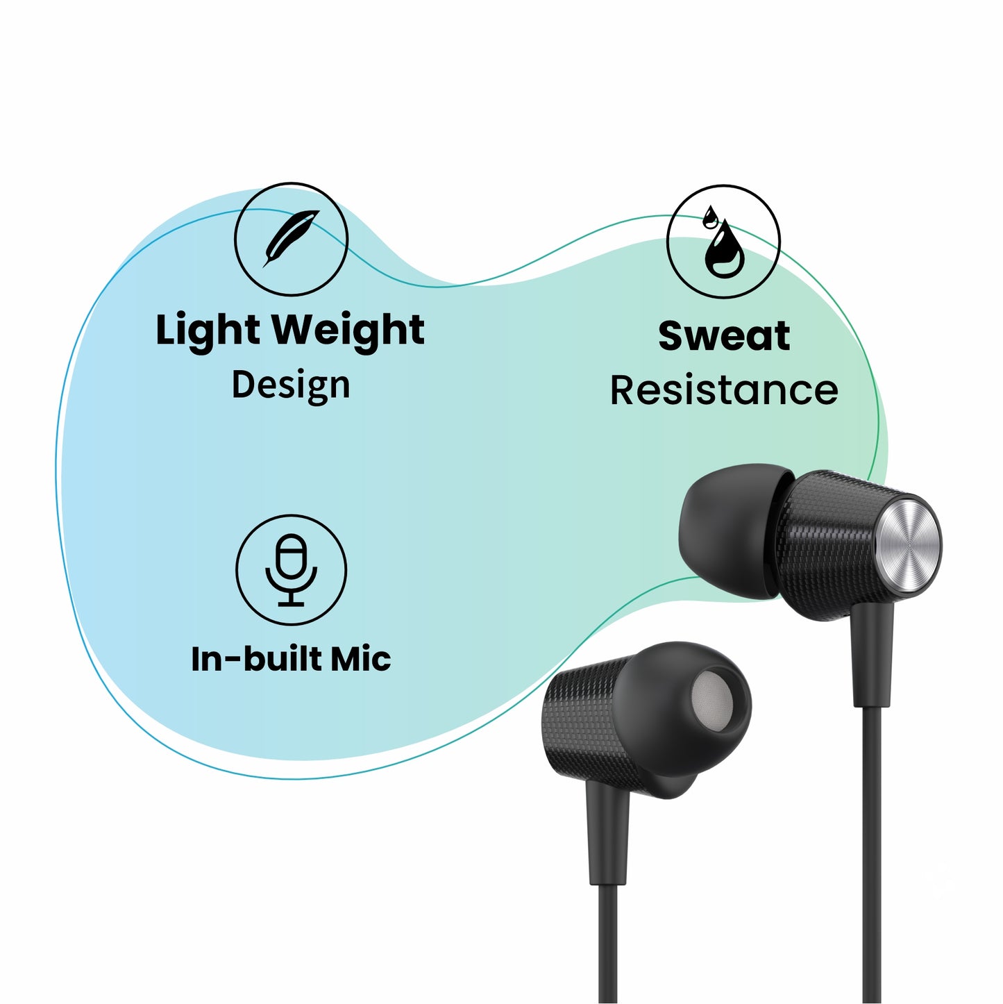 LYNE Photon 19 Wired Earphone with Type-C Connector & Sweat Resistance