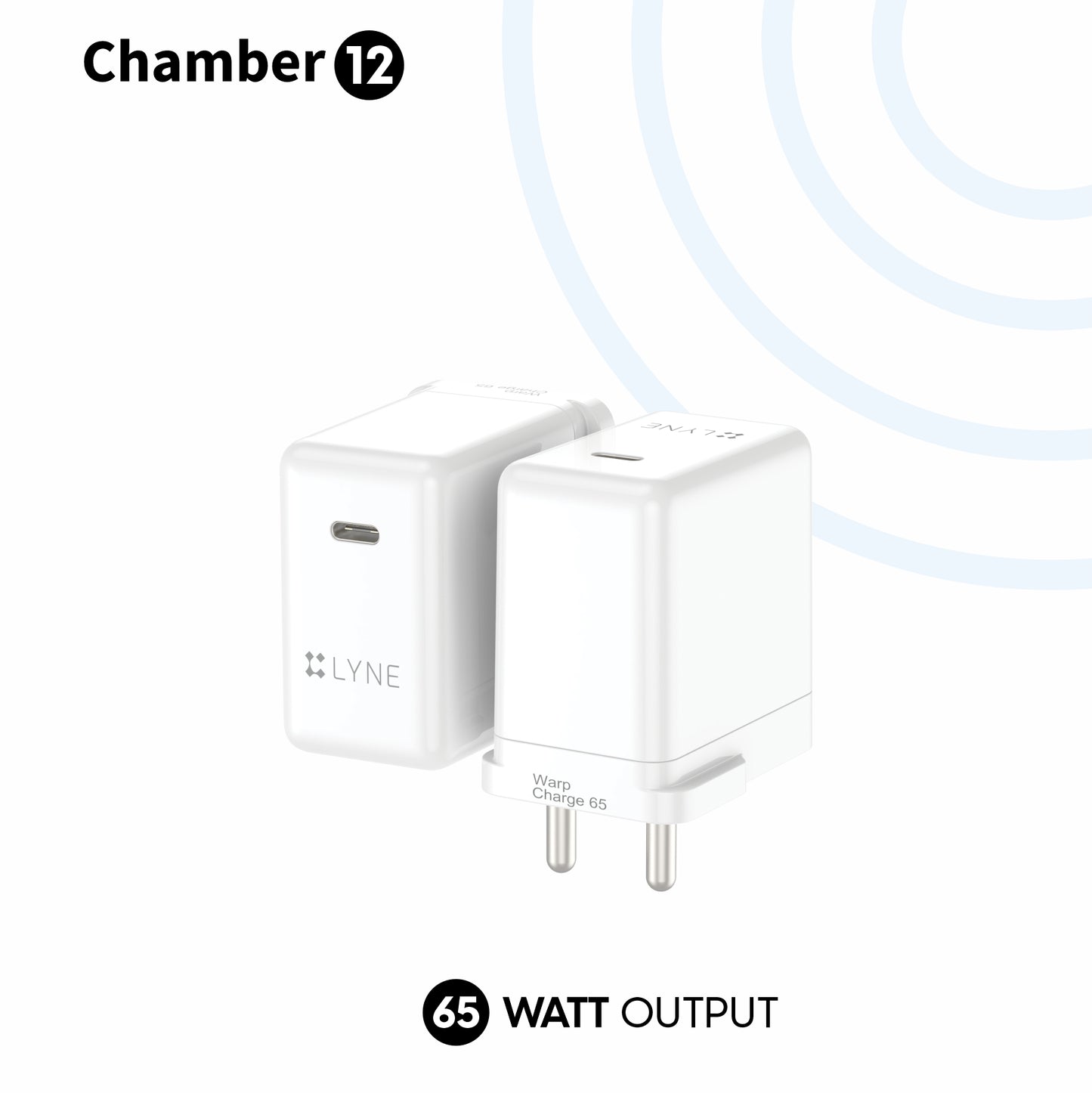 LYNE Chamber 12  65W Output, Short Circuit Protection with 65W Cable