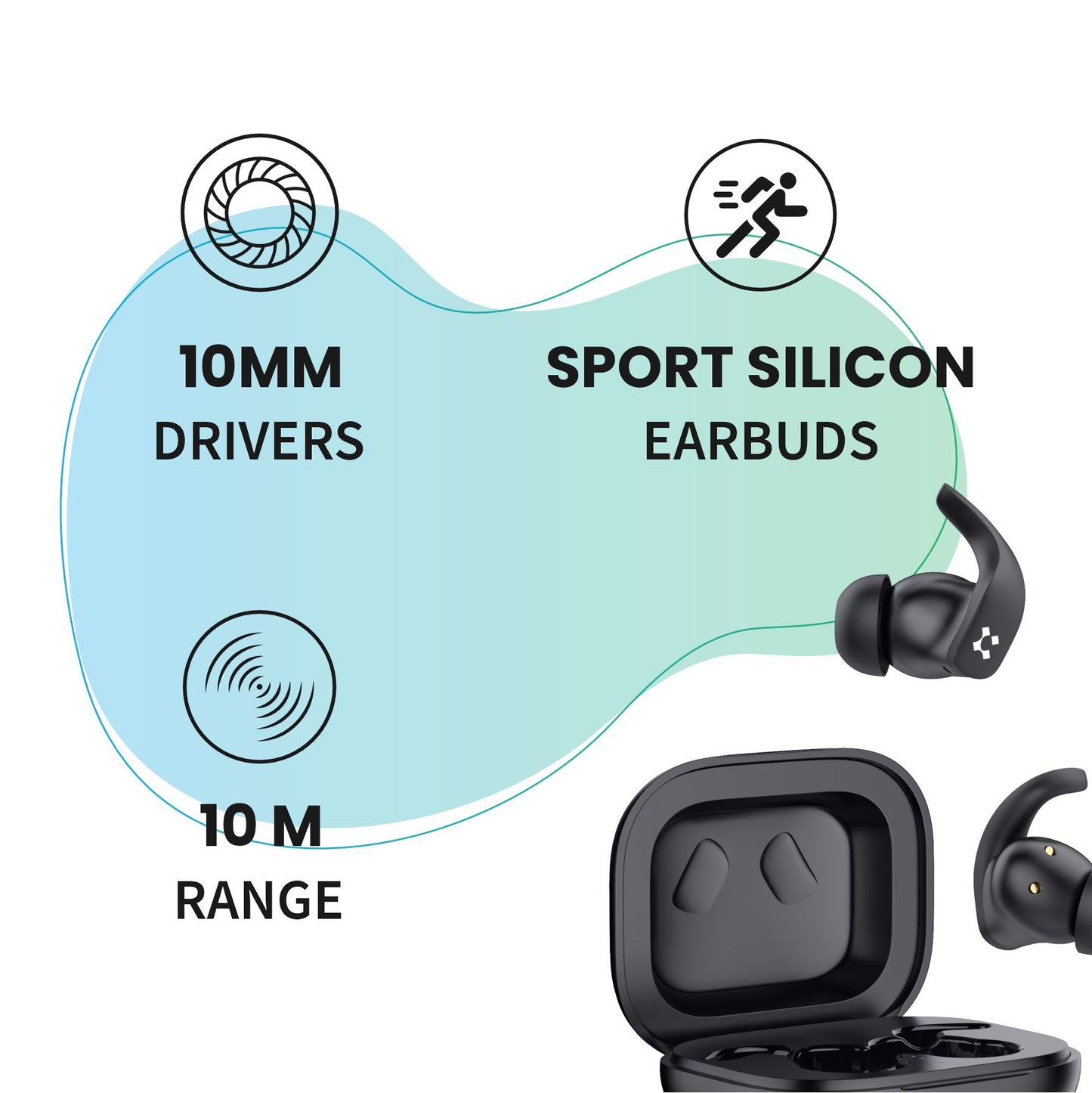 LYNE CoolPods 14 30 Hours Music Time True Wireless Earbuds with Touch Control and Sports Silicon Earbuds