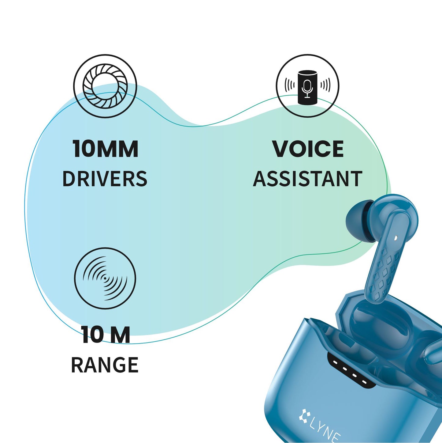 LYNE CoolPods 15 30 Hours Music Time True Wireless Earbuds