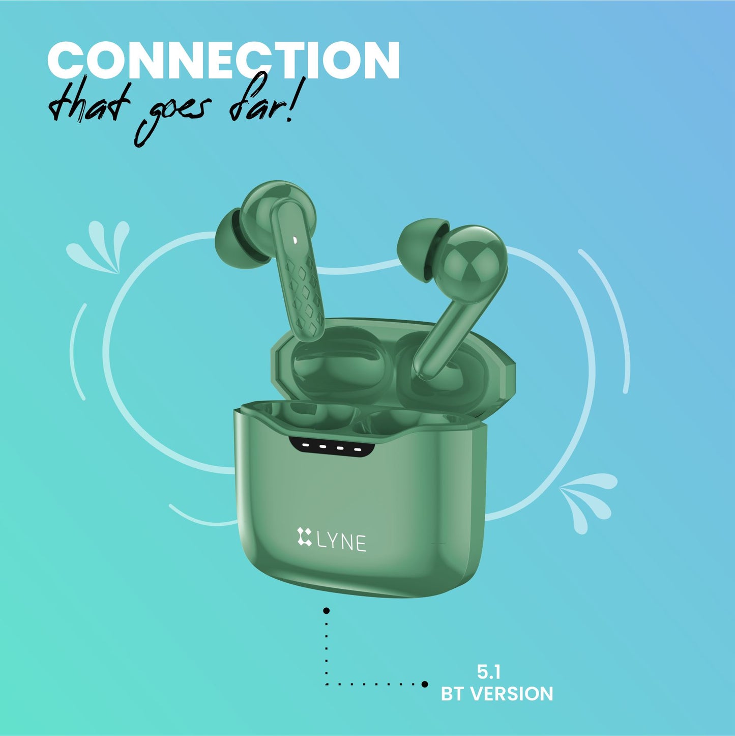 LYNE CoolPods 15 30 Hours Music Time True Wireless Earbuds