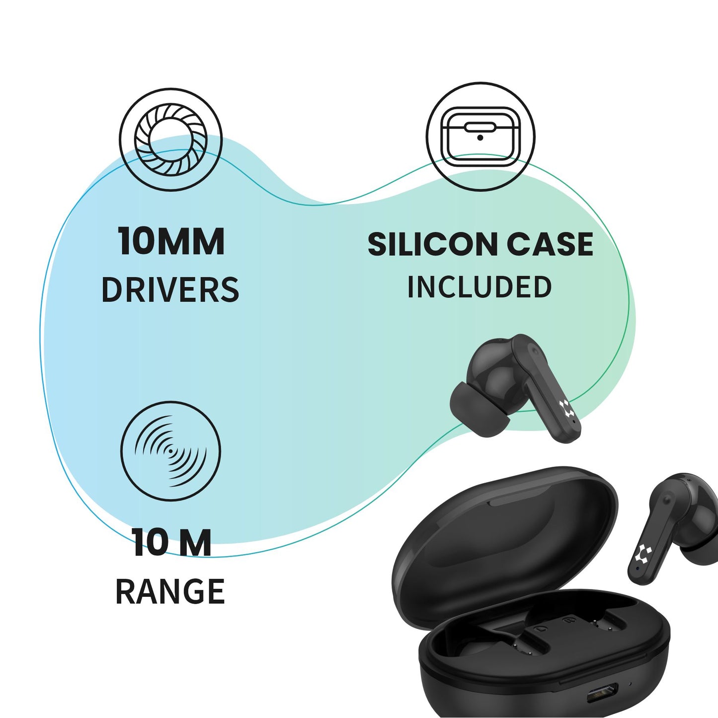 LYNE CoolPods 16 24 Hours Music Time True Wireless Earbuds with Touch Control and Quick Auto Pairing Feature