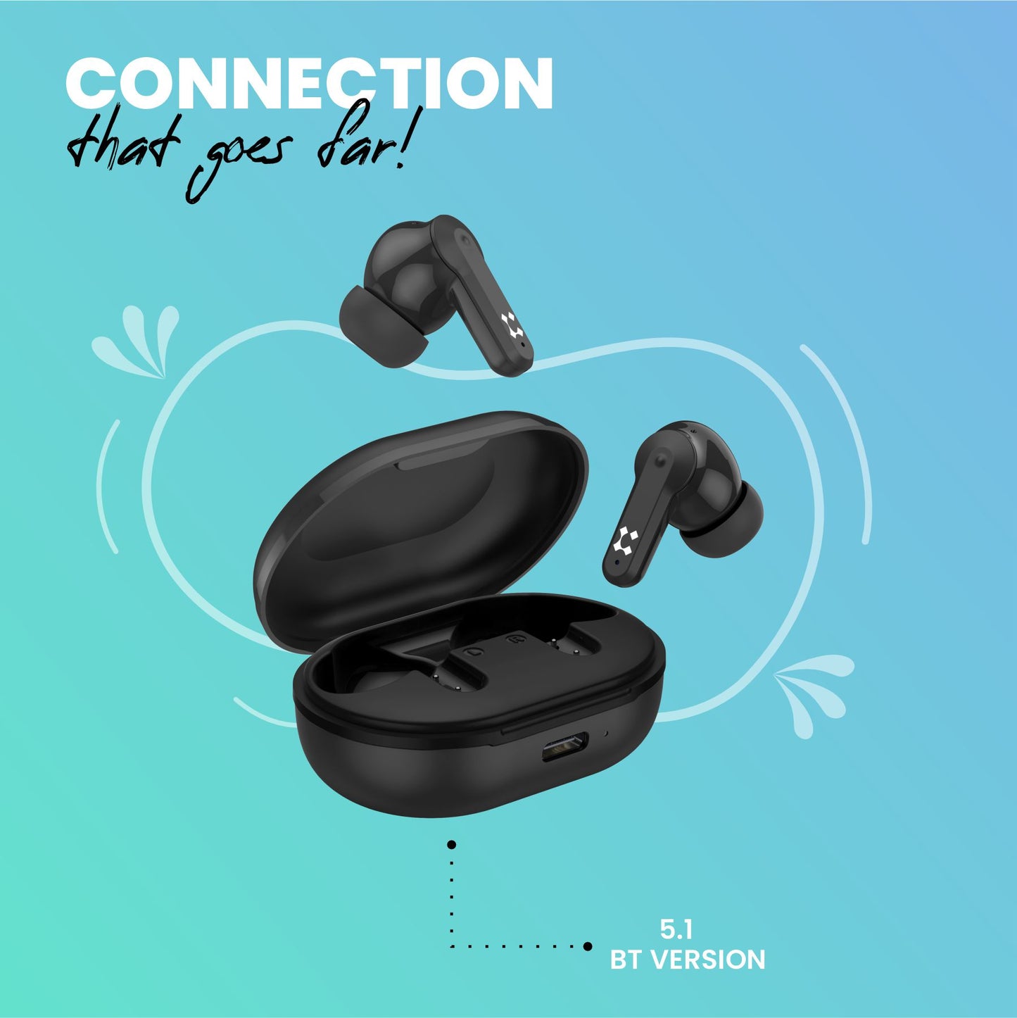 LYNE CoolPods 16 24 Hours Music Time True Wireless Earbuds with Touch Control and Quick Auto Pairing Feature