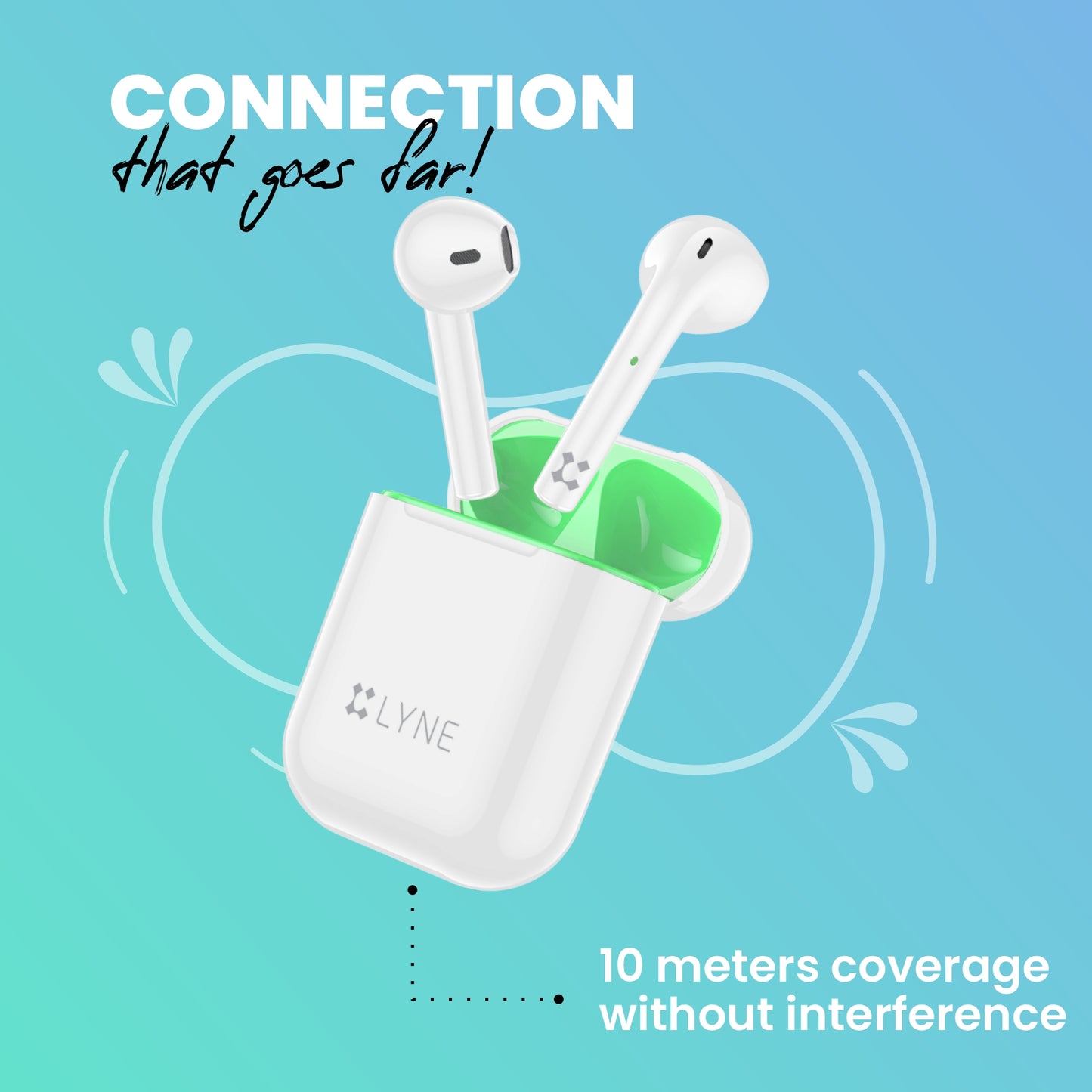 LYNE CoolPods 18 18 Hours Music Time True Wireless Earbuds with Quick Auto Pairing Feature