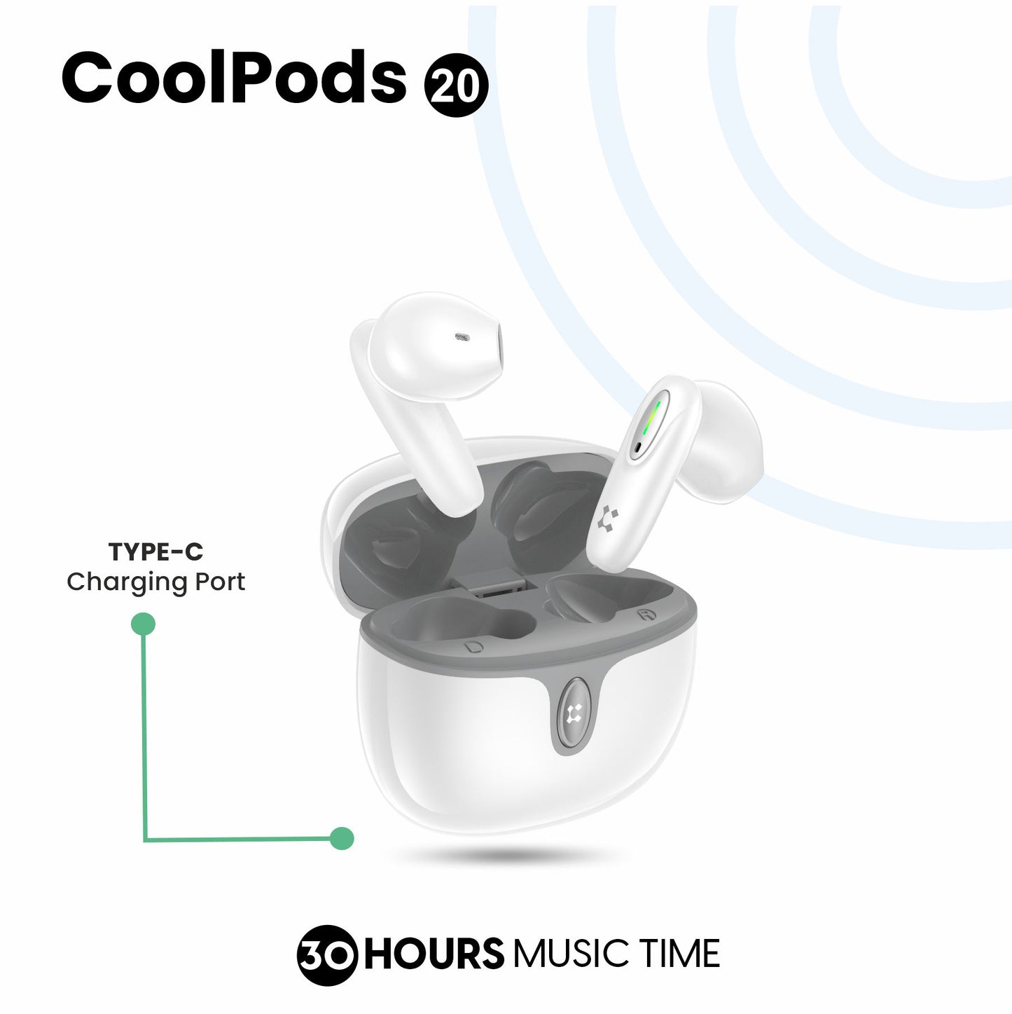LYNE CoolPods 20 30 Hours Music Time True Wireless Earbuds