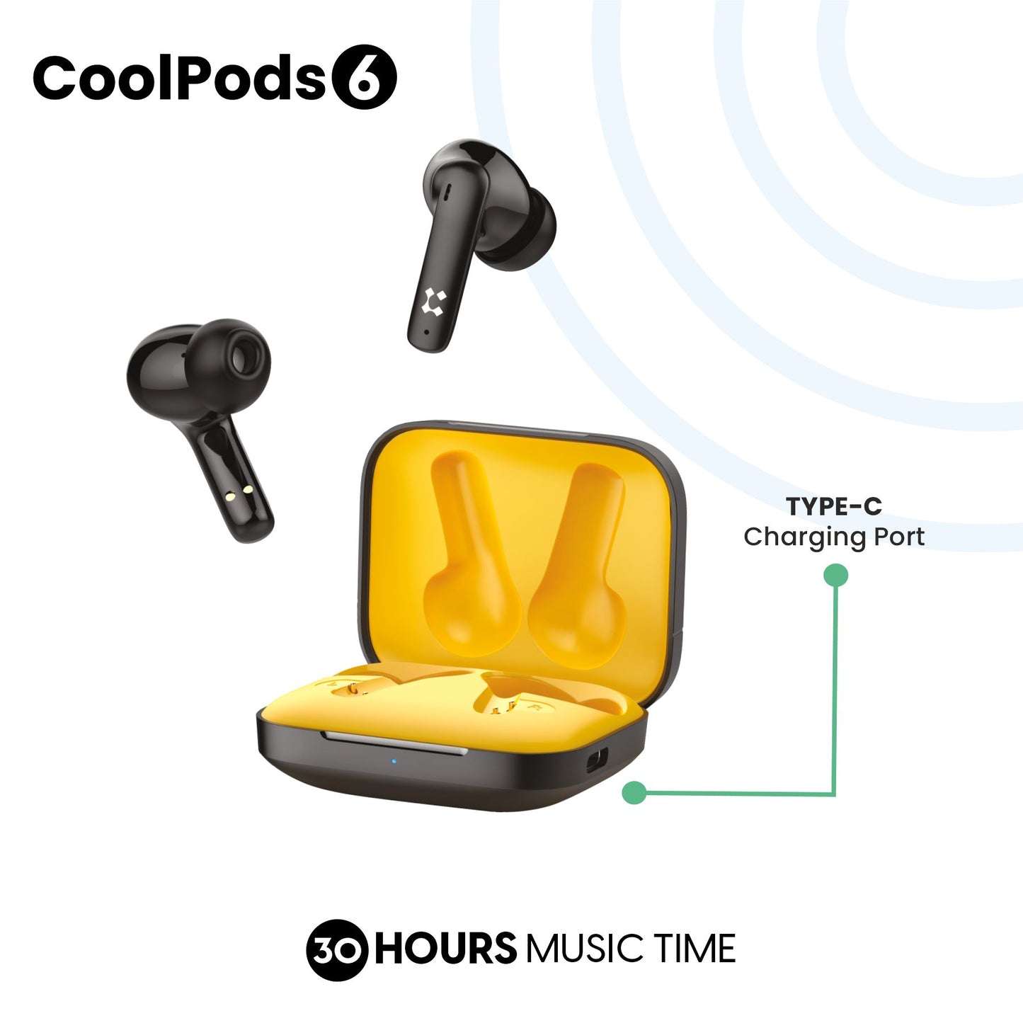 LYNE CoolPods 6 30 Hours Music Time True Wireless Earbuds