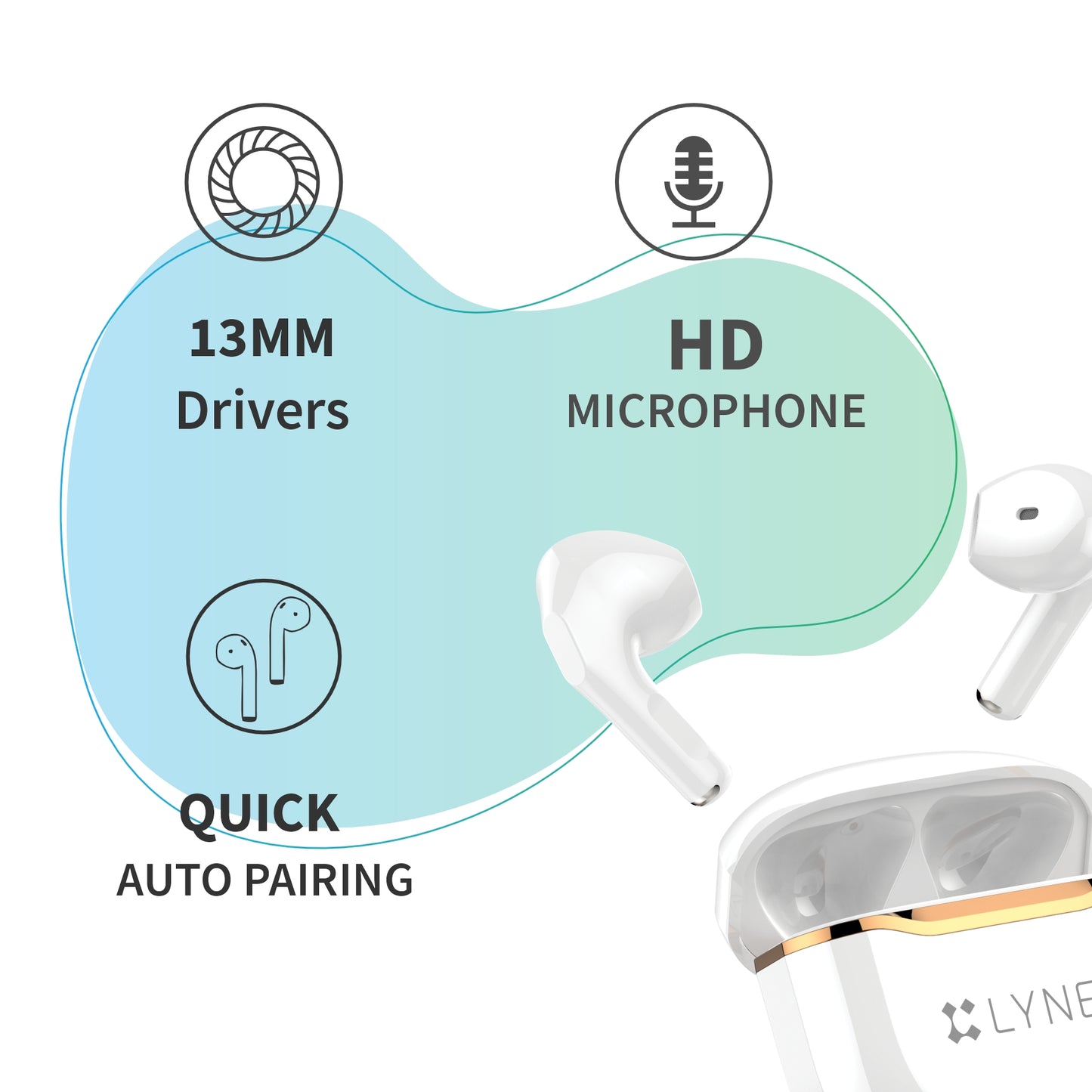 LYNE CoolPods 7 24 Hours Music Time True Wireless Earbuds